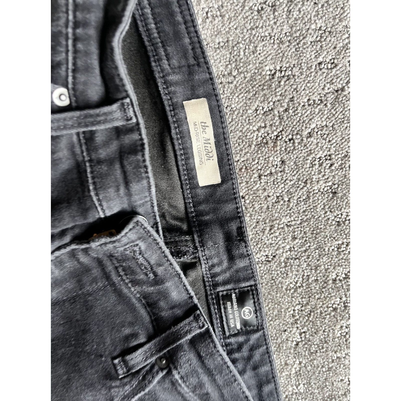 Vintage AG Adriano Goldschmied Jeans Womens 30R Black The Middi Mid Rise Legging Stretch Size 30" / US 8 / IT 44 - 5 Thumbnail