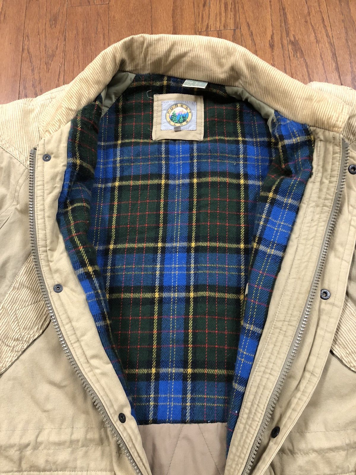 Vintage Vintage Forest Club Jacket Corduroy Collar Plaid Lined 90s Size US L / EU 52-54 / 3 - 12 Thumbnail