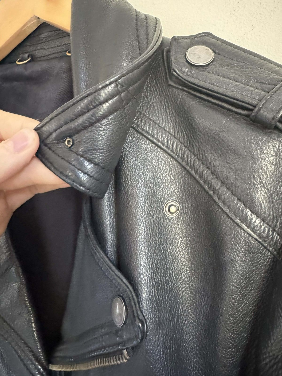 Vintage Vintage trashed 80s slim biker jacket Size US M / EU 48-50 / 2 - 7 Thumbnail