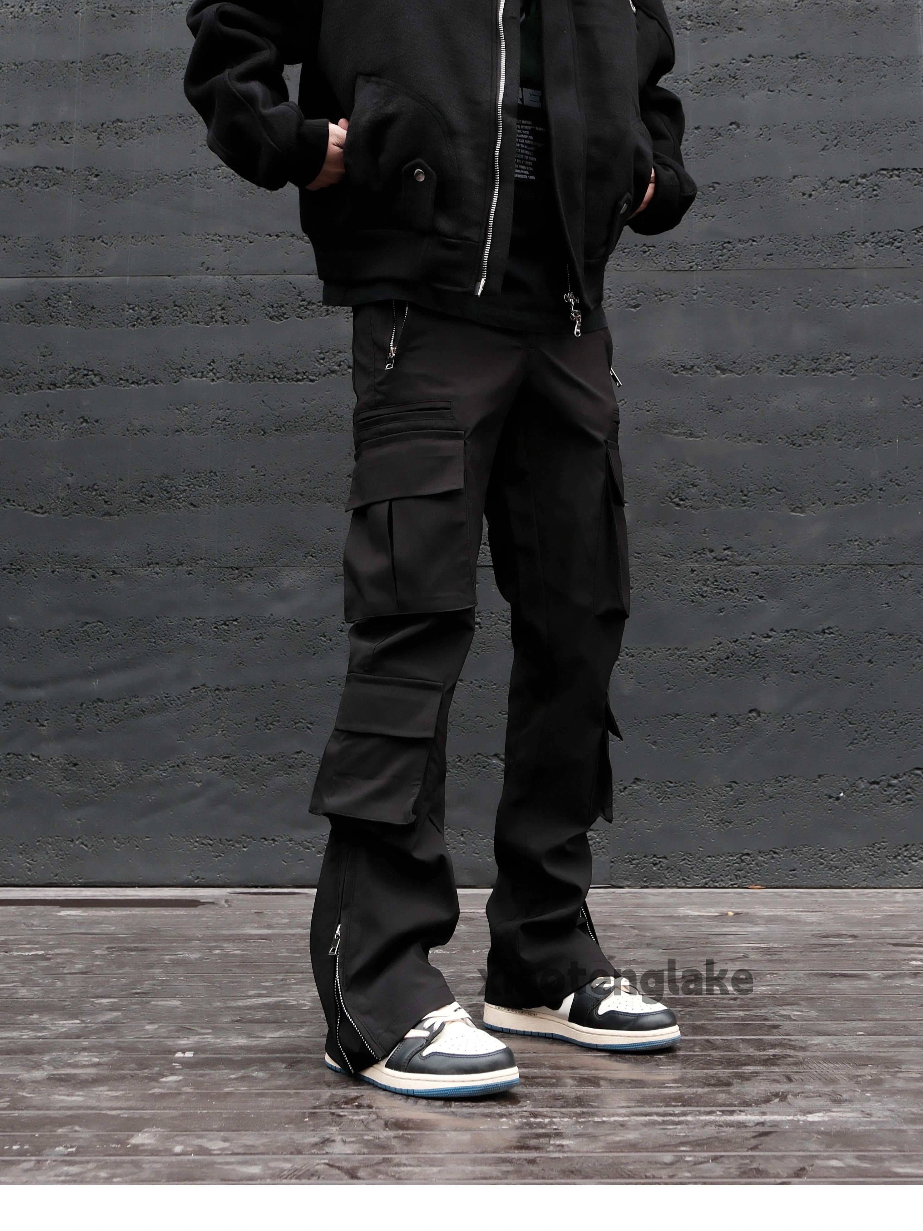 Designer × Japanese Brand × Vintage utility zipper punk flared yuppie bootcut flared pants Size US 30 / EU 46 - 7 Thumbnail