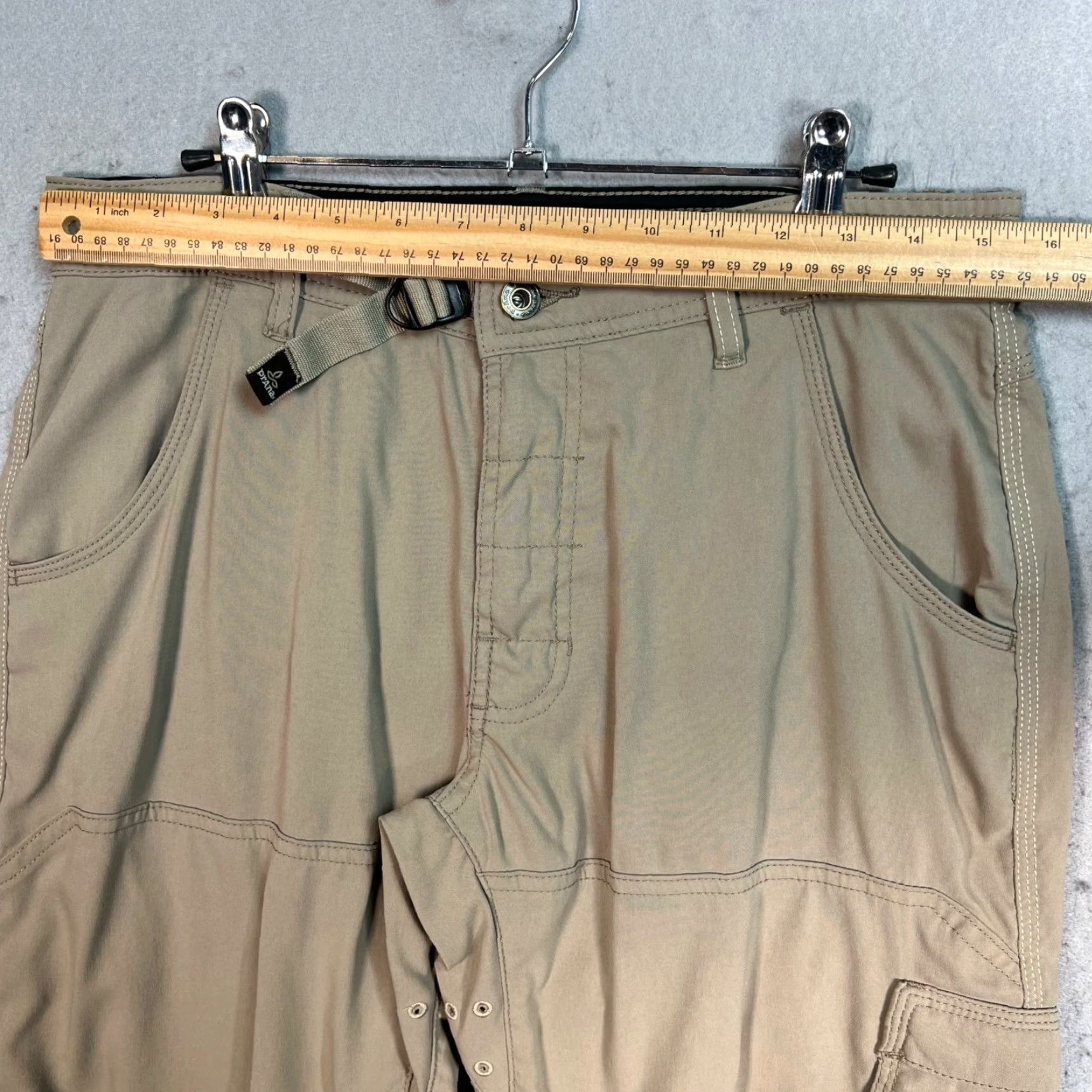 Prana prAna Mens 30 x 32 Beige Nylon Stretch Cargo Pants Lightweight Comfortable Size US 30 / EU 46 - 5 Thumbnail