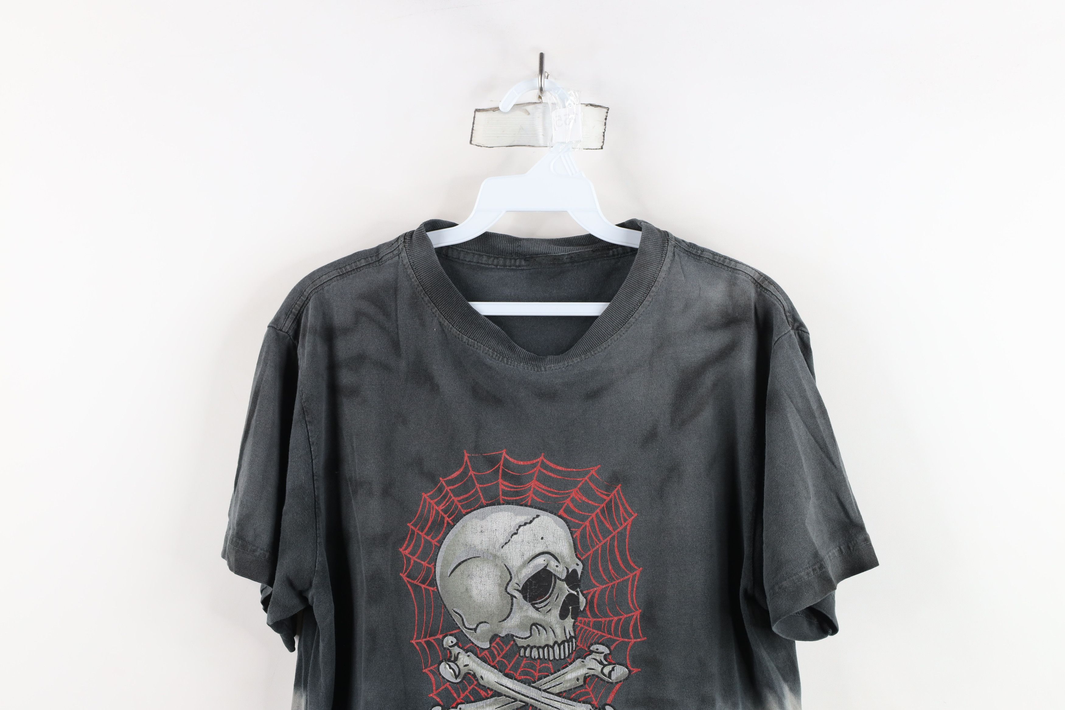 Vintage Vintage 90s Y2K Streetwear Acid Wash Skull Skeleton T-Shirt Size US S / EU 44-46 / 1 - 2 Thumbnail