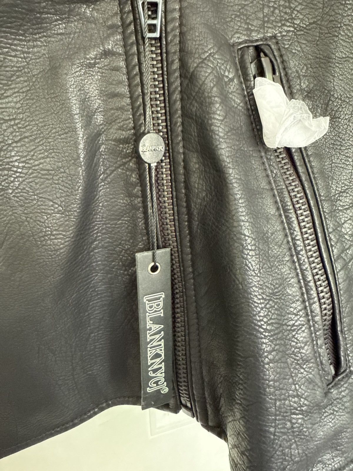 BLANKNYC × Leather BLANKNYC Woman’s Moto Jacket (Black Faux Leather) - NWT Size M / US 6-8 / IT 42-44 - 9 Thumbnail