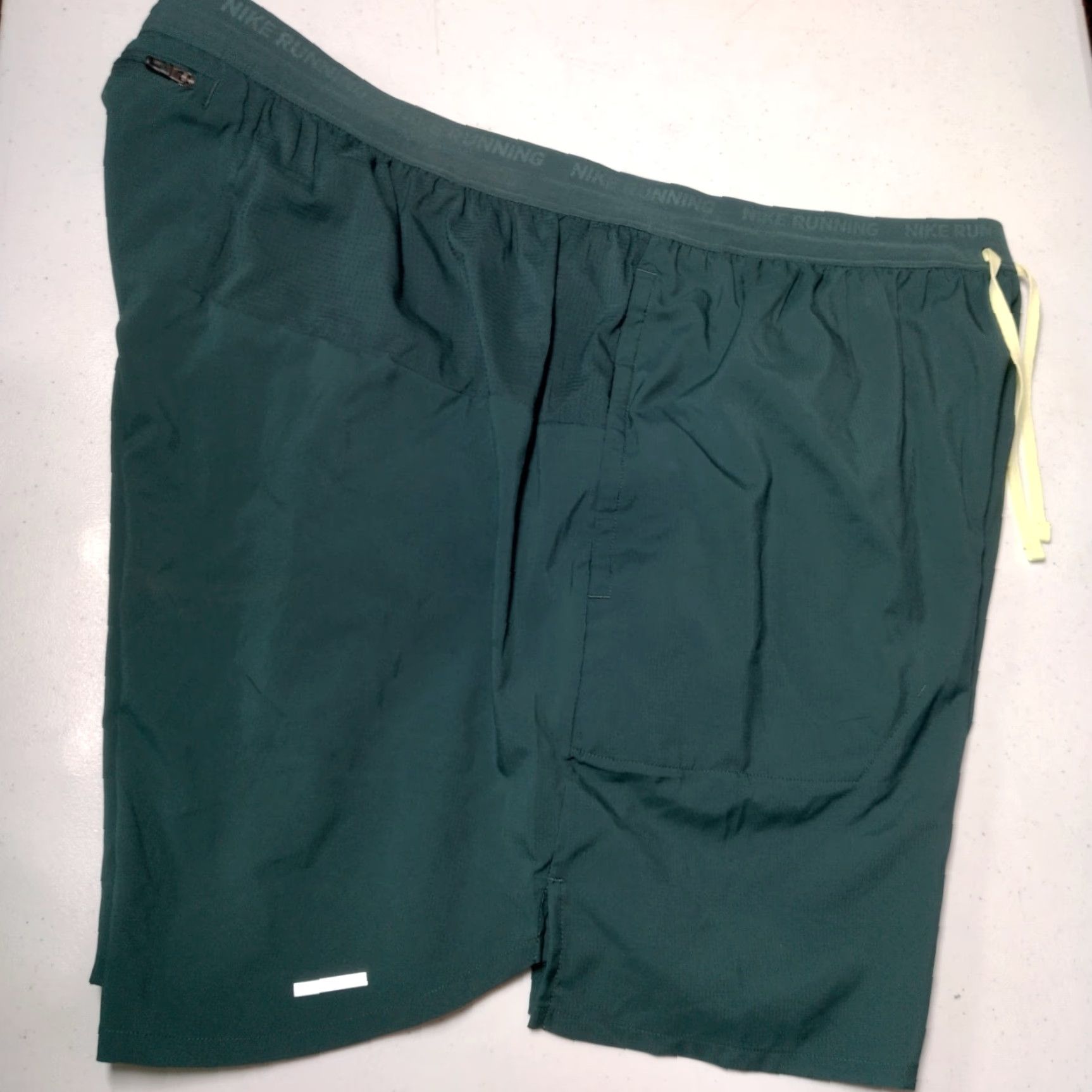 Nike Nike Dri Fit Stride Running Shorts 2XL Athletic Men Blue/Green/Gray Rip Stop Stretch Drawstring breathable Lined Performance Workout Shorts Size US 36 / EU 52 - 3 Thumbnail