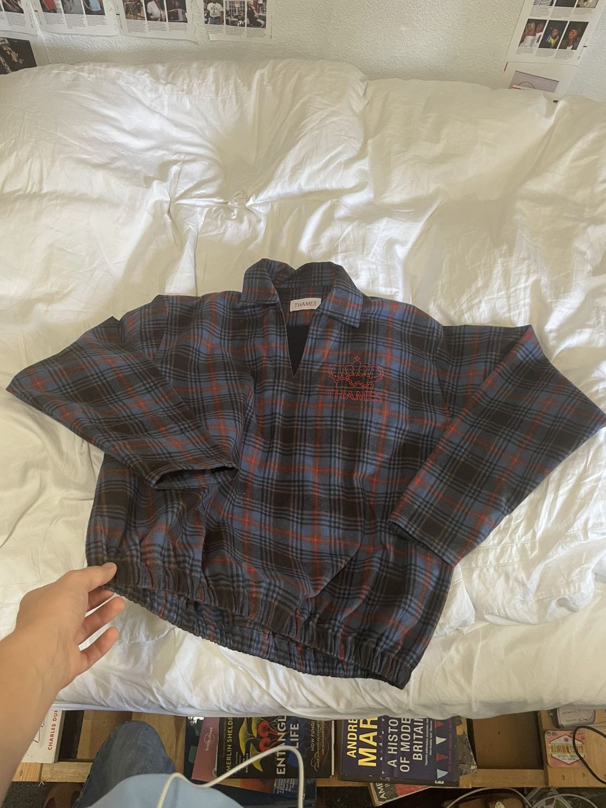 Thames Thames wool drill top checkered XL Size US XL / EU 56 / 4 - 2 Thumbnail