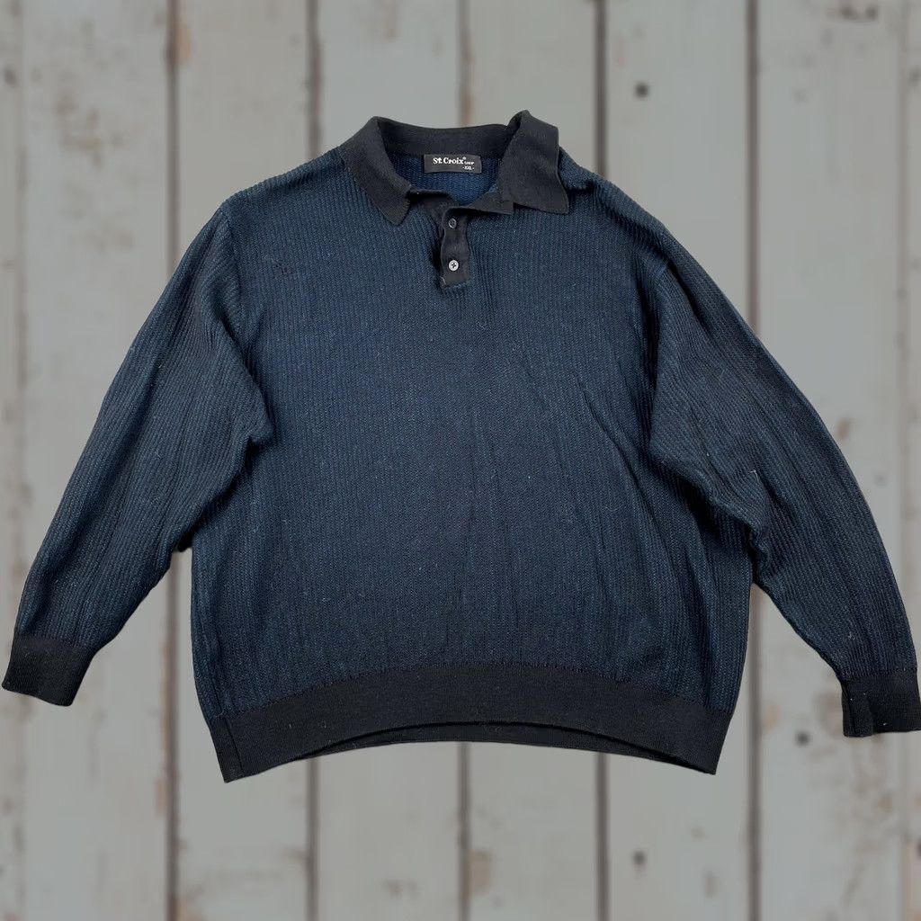 Vintage VINTAGE St. Croix Shirt Mens 2XL Blue Striped Pullover Sweater 90s USA Size US XXL / EU 58 / 5 - 1 Thumbnail