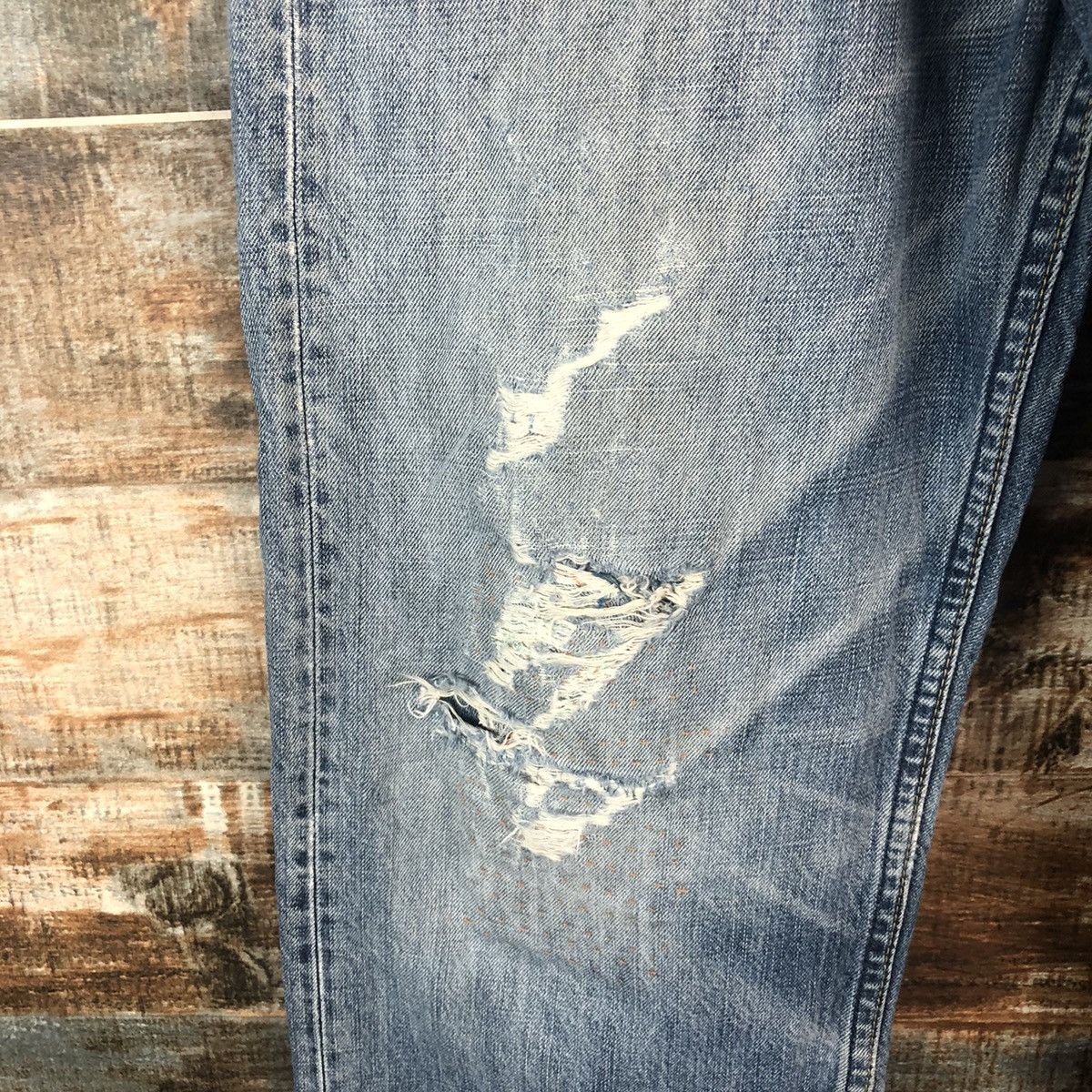 Levi's Levis Blue Distressed ripped Denim Pants #A2119 Size US 32 / EU 48 - 12 Thumbnail