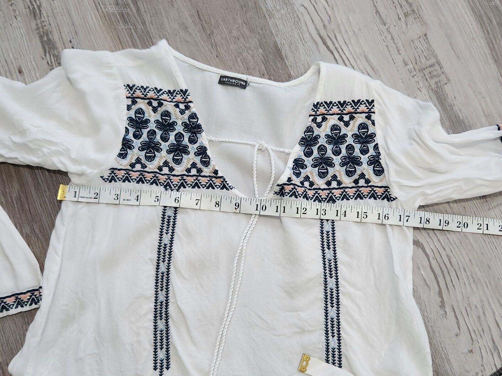 Designer Earthbound Trading Company Top Small Long Bell Sleeve Size S / US 4 / IT 40 - 7 Thumbnail