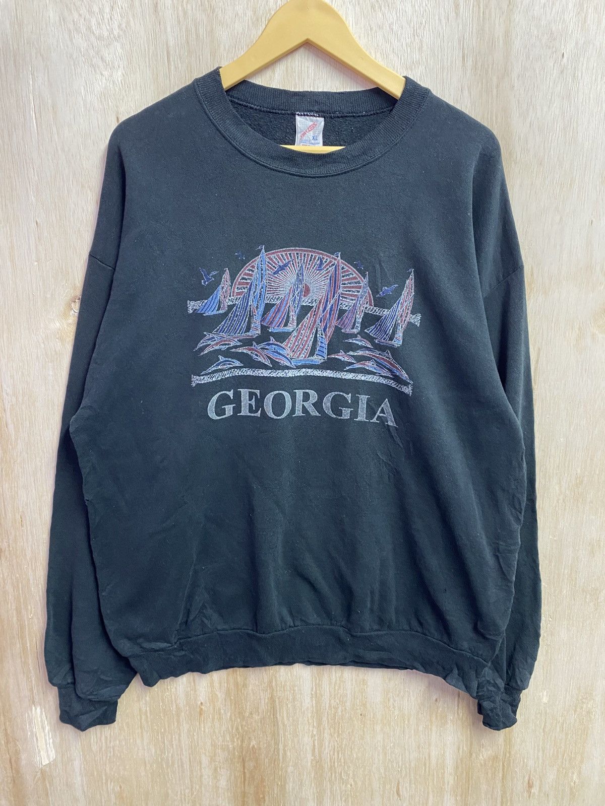Vintage vintage Georgia crewneck sweatshirt. Size US XL / EU 56 / 4 - 1 Thumbnail