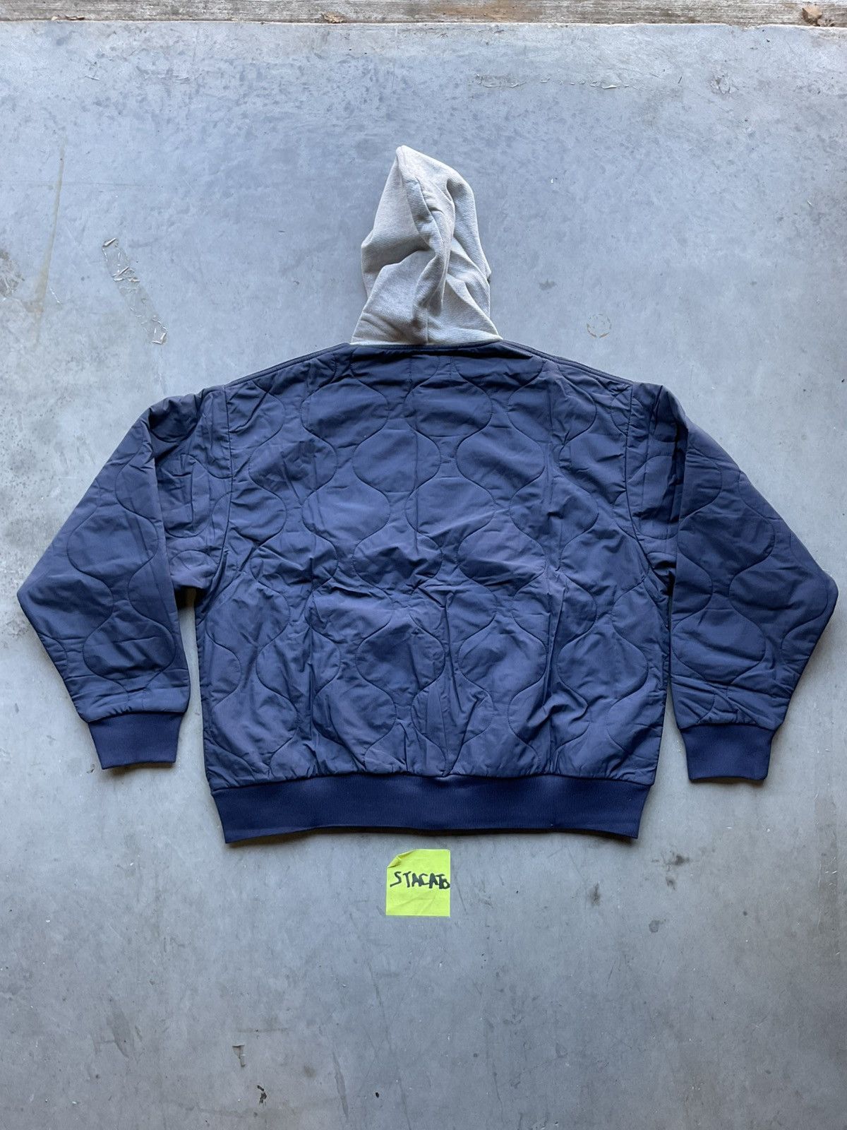 DENIM TEARS Denim Tears Quilted Nylon Hoodie Navy Blue Size US XL / EU 56 / 4 - 5 Thumbnail