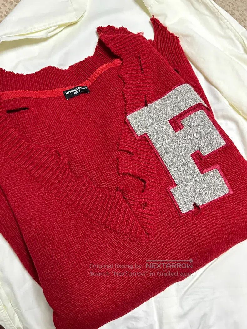 Raf Simons Raf Simons Men's red sweater Size US S / EU 44-46 / 1 - 1 Thumbnail
