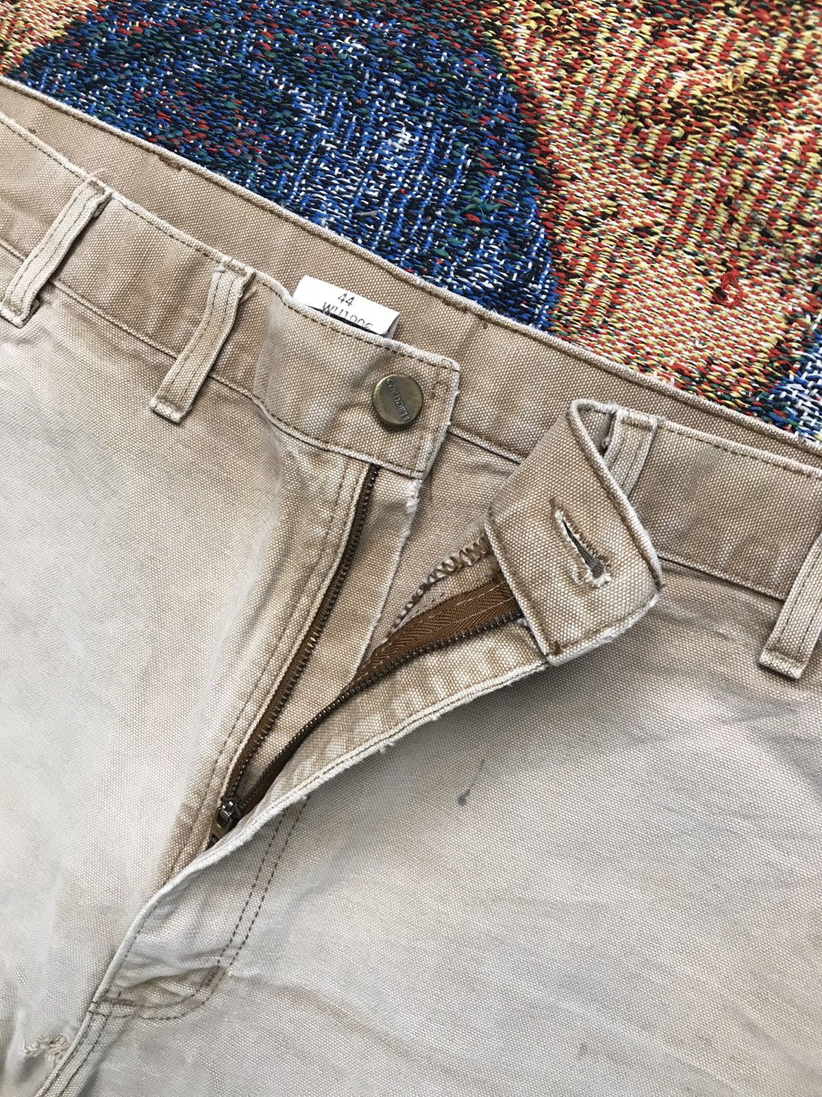 Carhartt 90sVintage Carharttt WU1906 sunfaded carpenter denim short Size US 42 / EU 58 - 10 Thumbnail