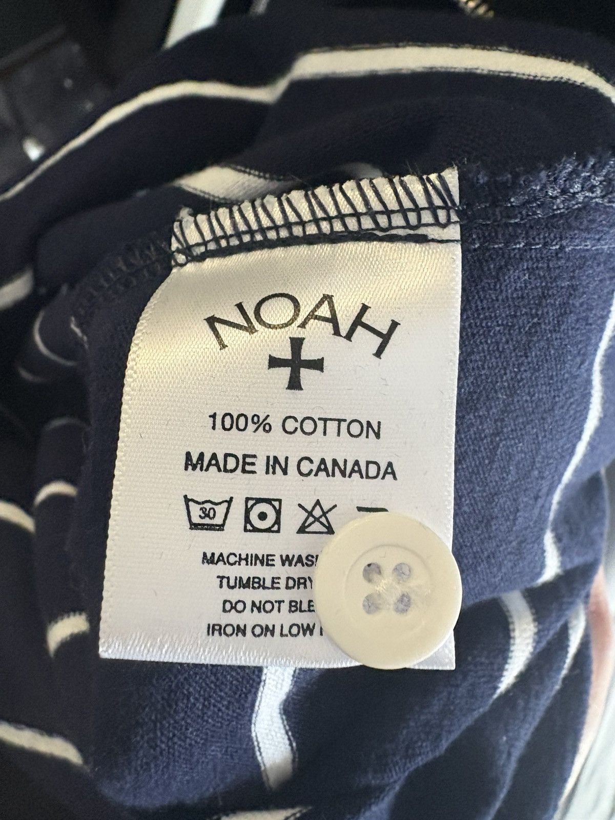 Noah Noah Navy Striped Polo Size US M / EU 48-50 / 2 - 5 Thumbnail