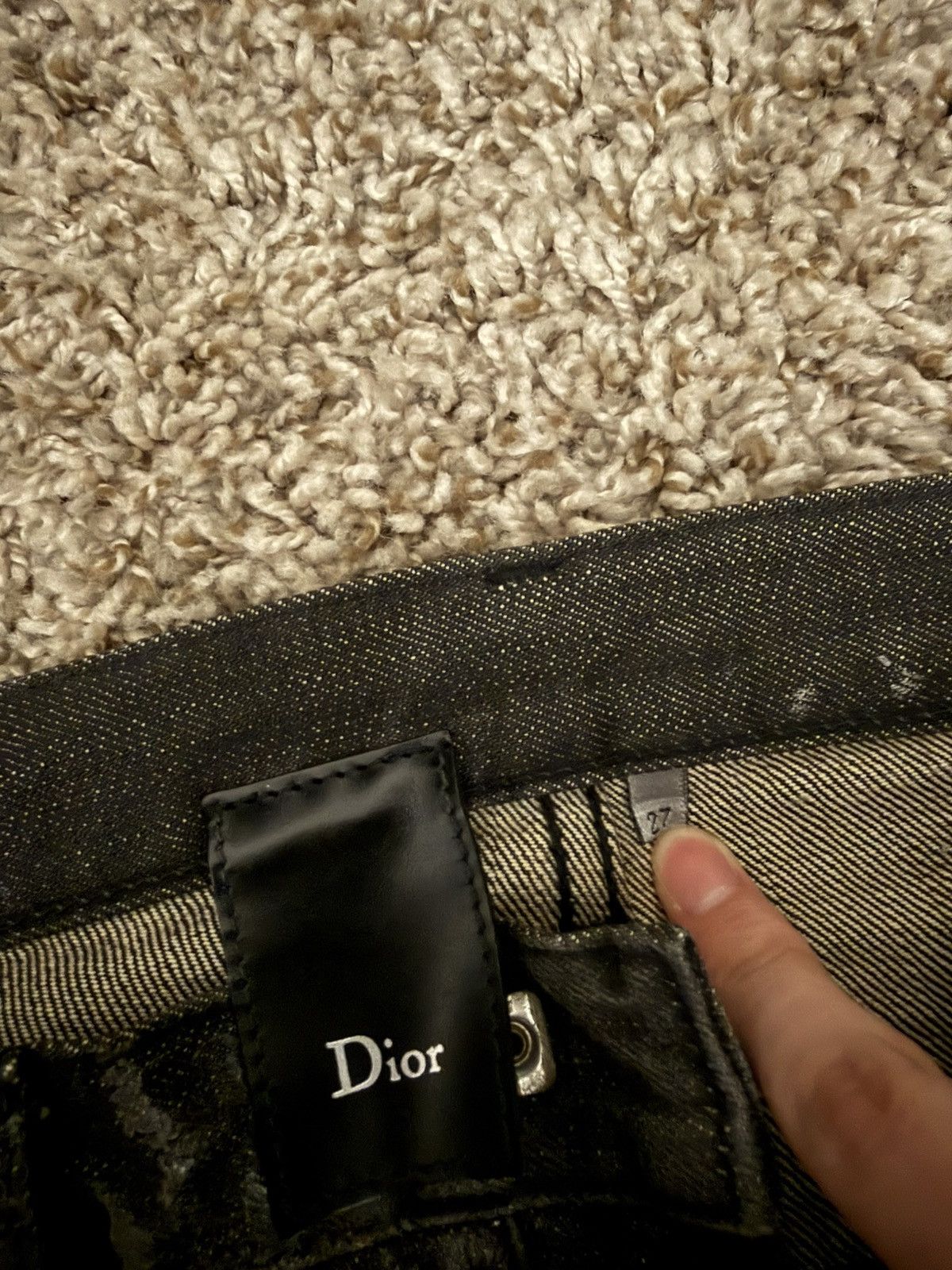 Dior Dior Homme AW07 Black Lusters Waxed Denim Size US 27 - 4 Thumbnail