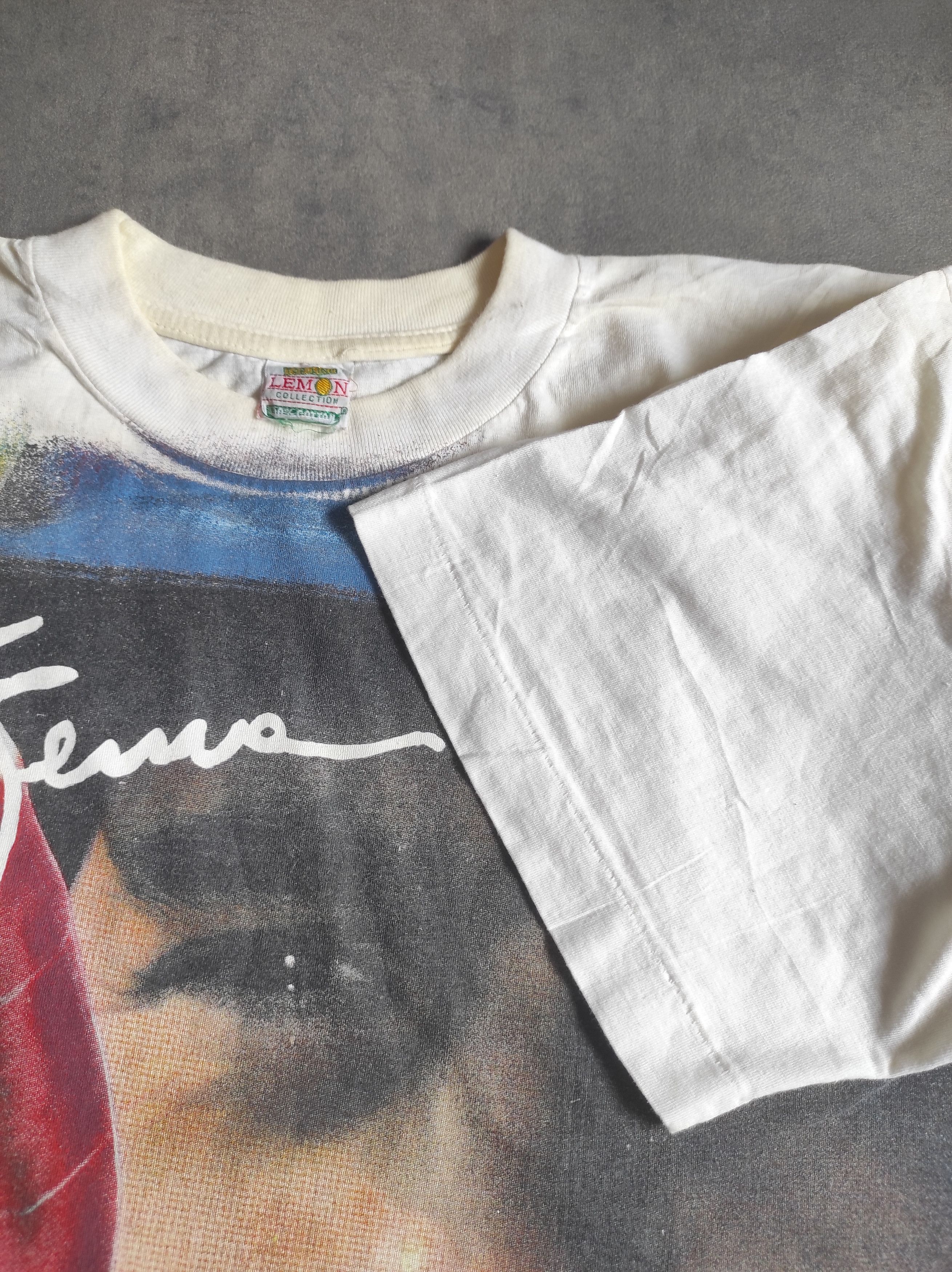 Vintage Vintage 90s Ayrton Senna Single Stitch Tee F1 Racing Size US L / EU 52-54 / 3 - 3 Thumbnail