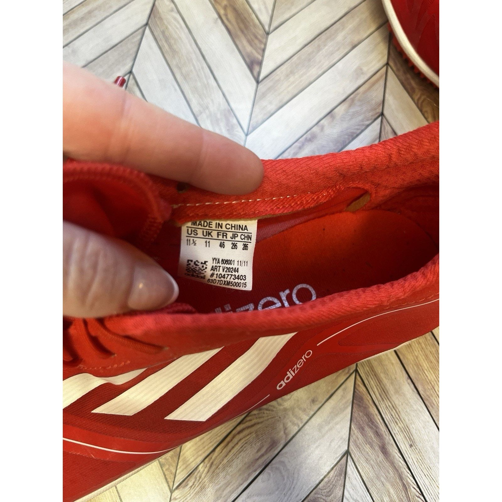 Adidas Adidas Adizero Avanti 2 Track Spikes Running V20244 Red 11.5 Size US 11.5 / EU 44-45 - 5 Thumbnail