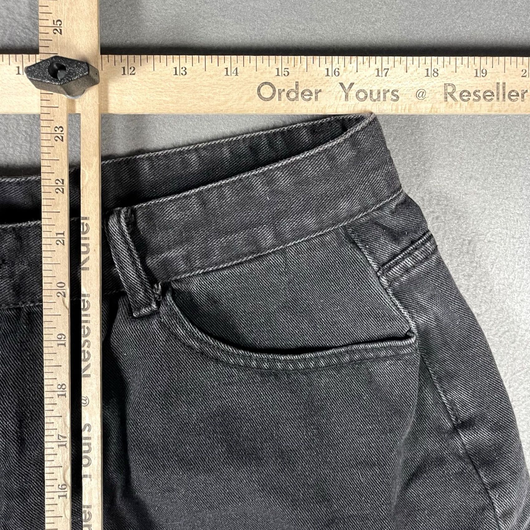 Shein VINTAGE Shein Black Denim Women’s Shorts XL 1XL Embroidered Flames Distressed Slim? (adjusted) Size 40" / US 18 - 5 Thumbnail