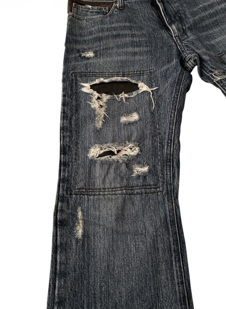 Isamu Katayama Backlash Vintage Disterssed Leather Patch Denim Size US 32 / EU 48 - 3 Thumbnail