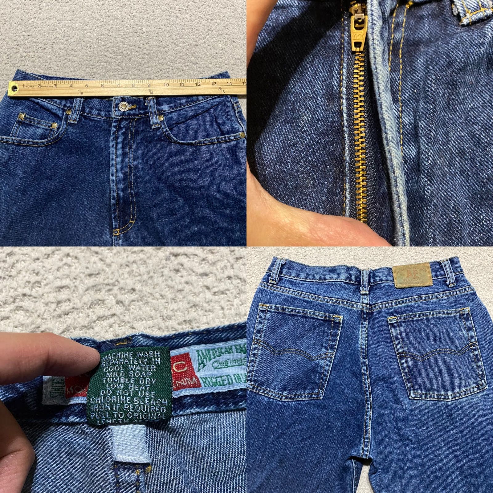 American Eagle Outfitters VINTAGE American Eagle Jeans Mens 30x32 Blue Denim Medium Wash Straight Mid Rise Jeans Size US 30 / EU 46 - 8 Thumbnail
