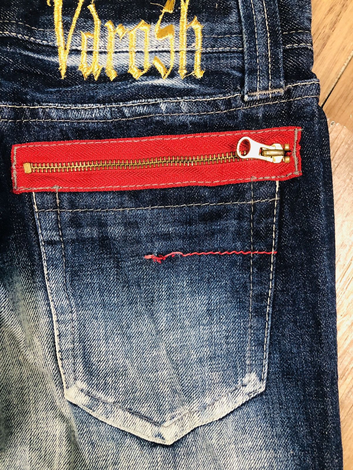 If Six Was Nine Varosh Designer Ripped Jeans with Ankle Zips (40) Size 42" / US 20 - 17 Thumbnail