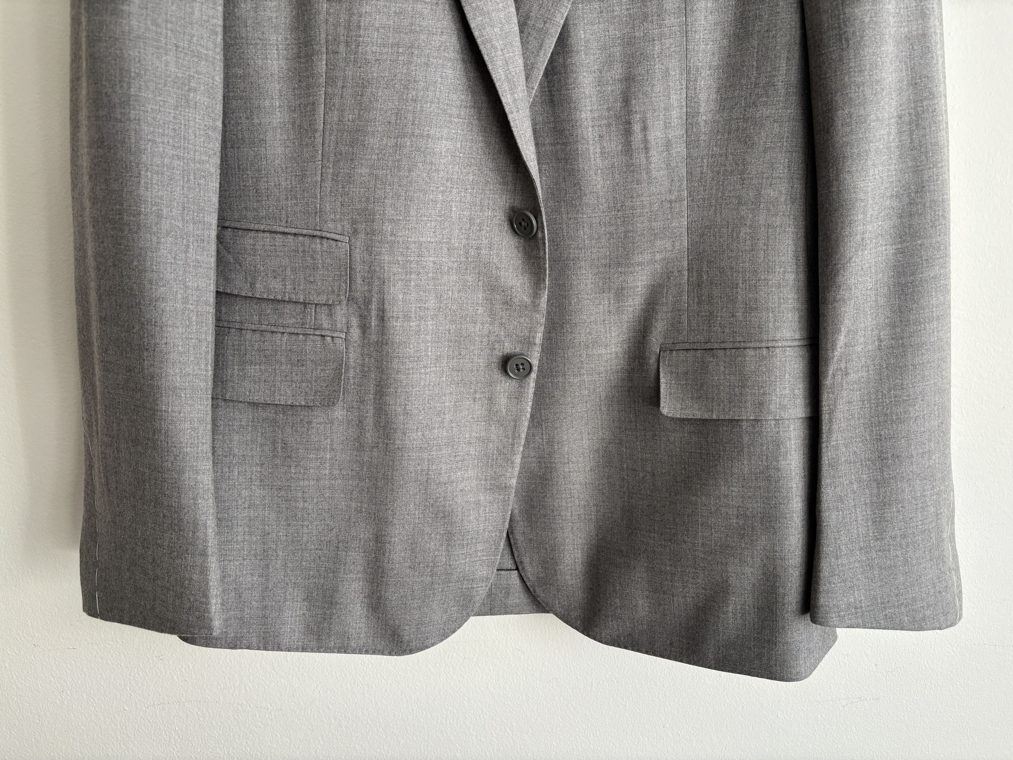 Ralph Lauren Purple Label $2900 NEW Grey Wool Unfinished Sport Coat / Blazer 40-42 Size 42R - 4 Thumbnail