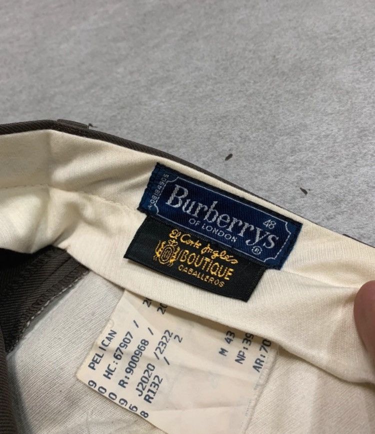 Burberry Y2k vintage Faded brown khaki 2000s wool blend wide trousers Size US 38 / EU 54 - 4 Thumbnail