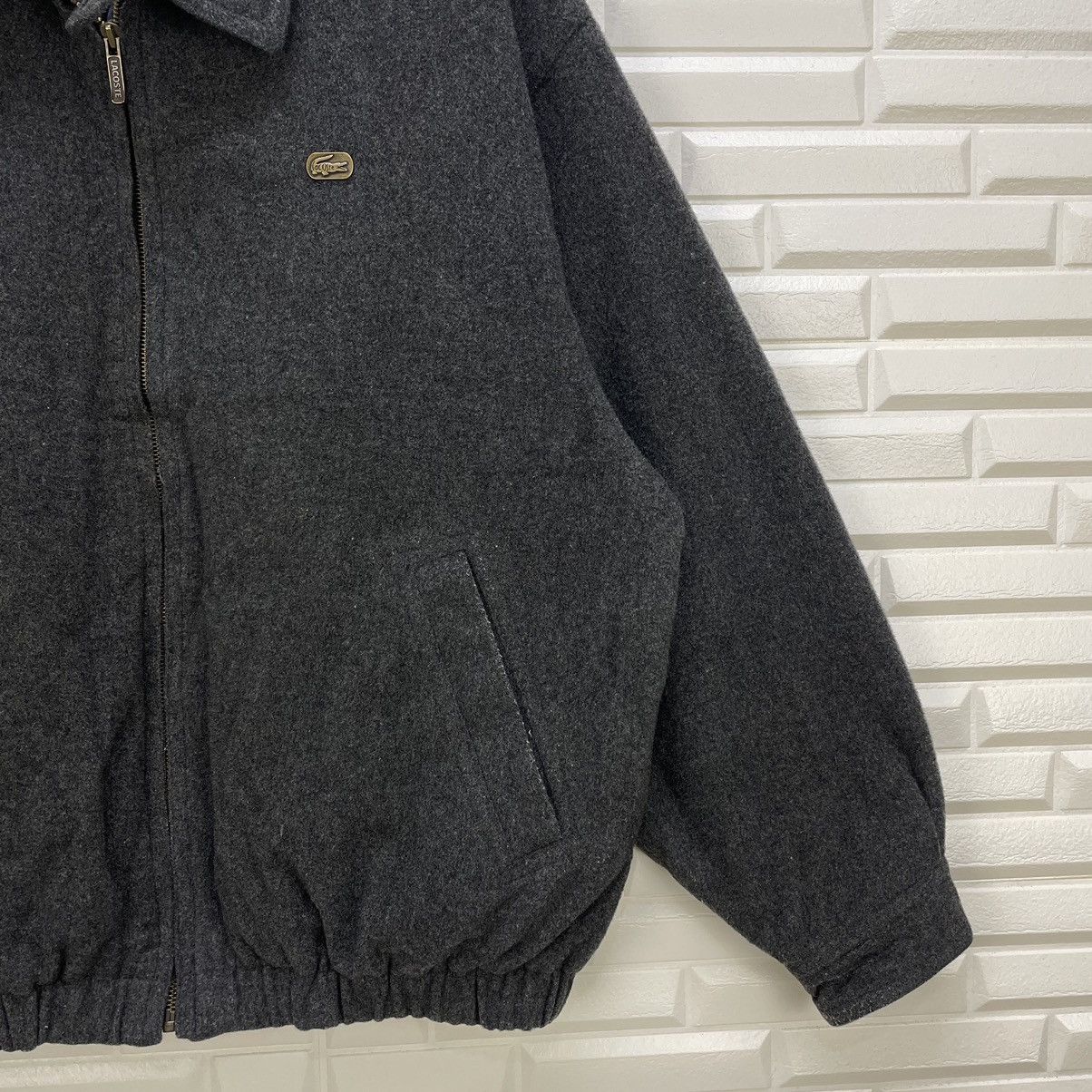 Lacoste × Vintage Vintage Lacoste Bomber Wool Size US L / EU 52-54 / 3 - 6 Thumbnail