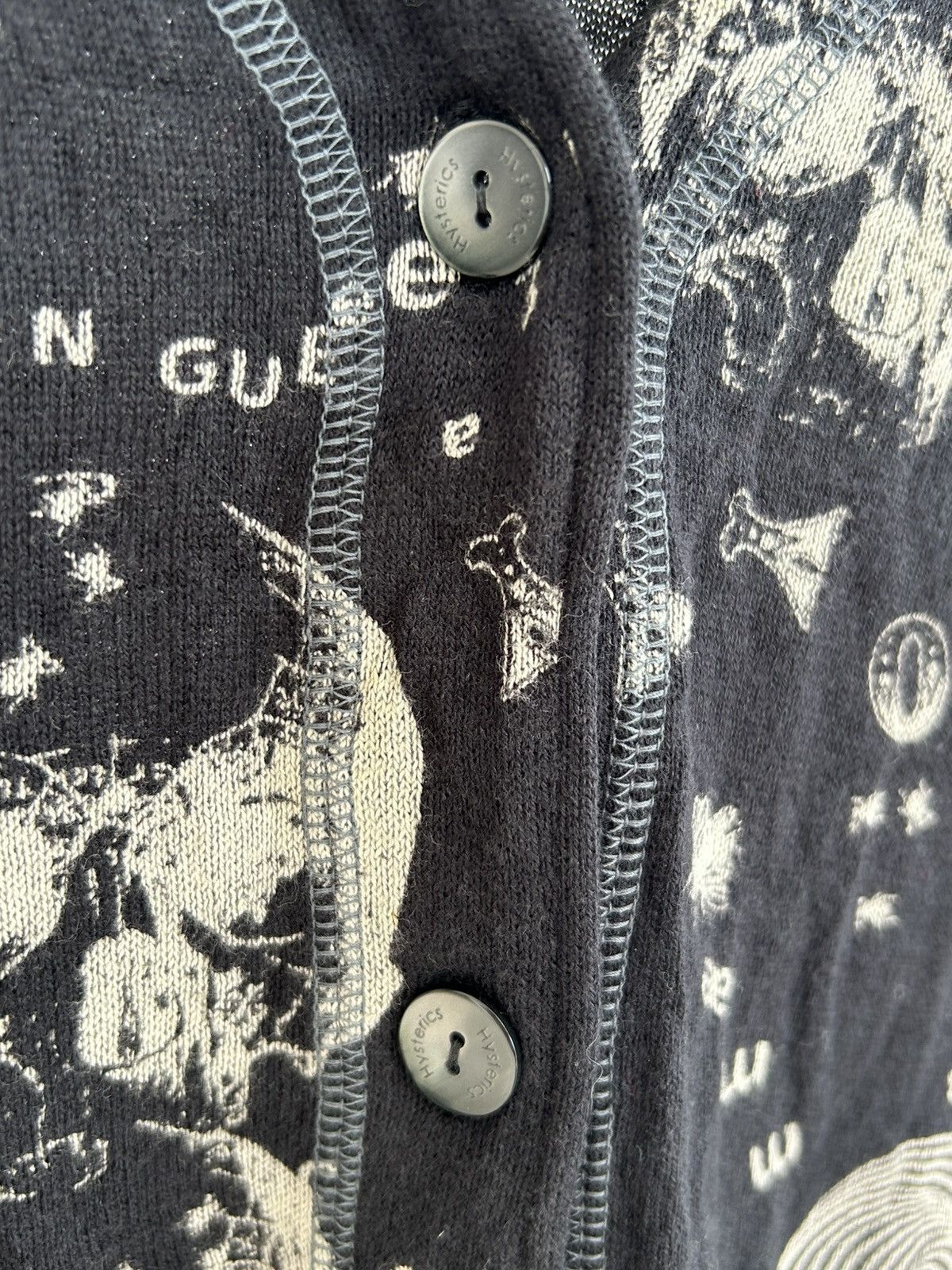 Hysteric Glamour Hysteric Glamour Cardigan Black Skull Size US L / EU 52-54 / 3 - 5 Thumbnail