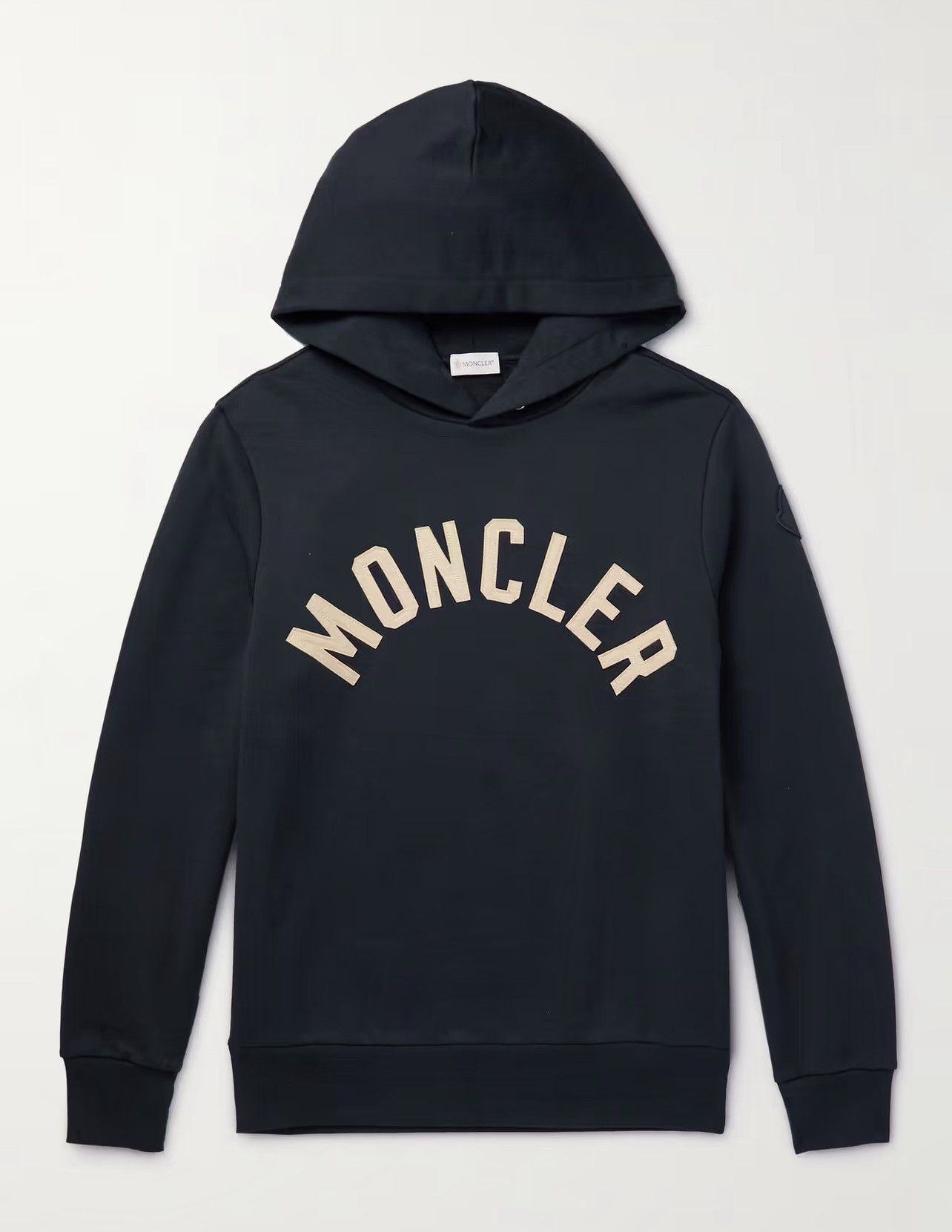 Moncler Arch Logo Hoodie Navy Blue