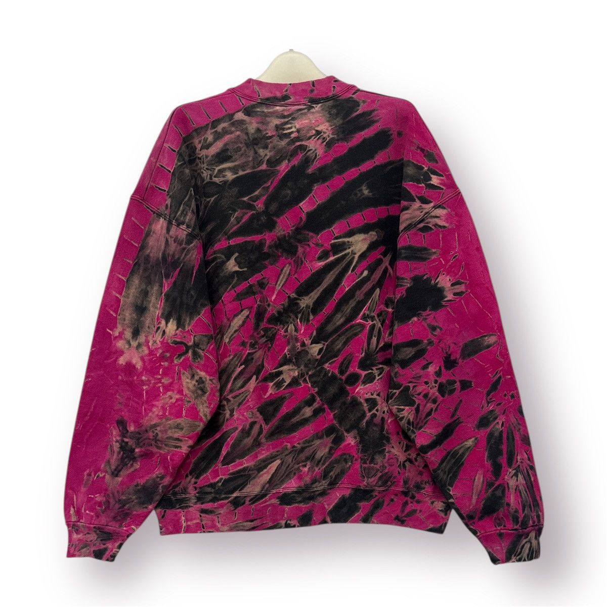 Fruit Of The Loom 🔥 Vintage 90s Fruit of the Loom Crazy Tie Dye Sweatshirt - M Size US L / EU 52-54 / 3 - 10 Thumbnail