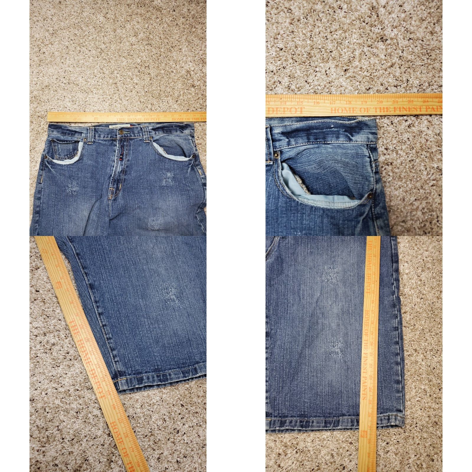 Denime VINTAGE Willie Esco Denim Shorts Bermuda 40 Mens Blue Embroidered 90s Hip Hop Baggy Fit Wide Leg Relaxed 5-Pocket Denim Shorts Mens Size US 40 / EU 56 - 8 Thumbnail