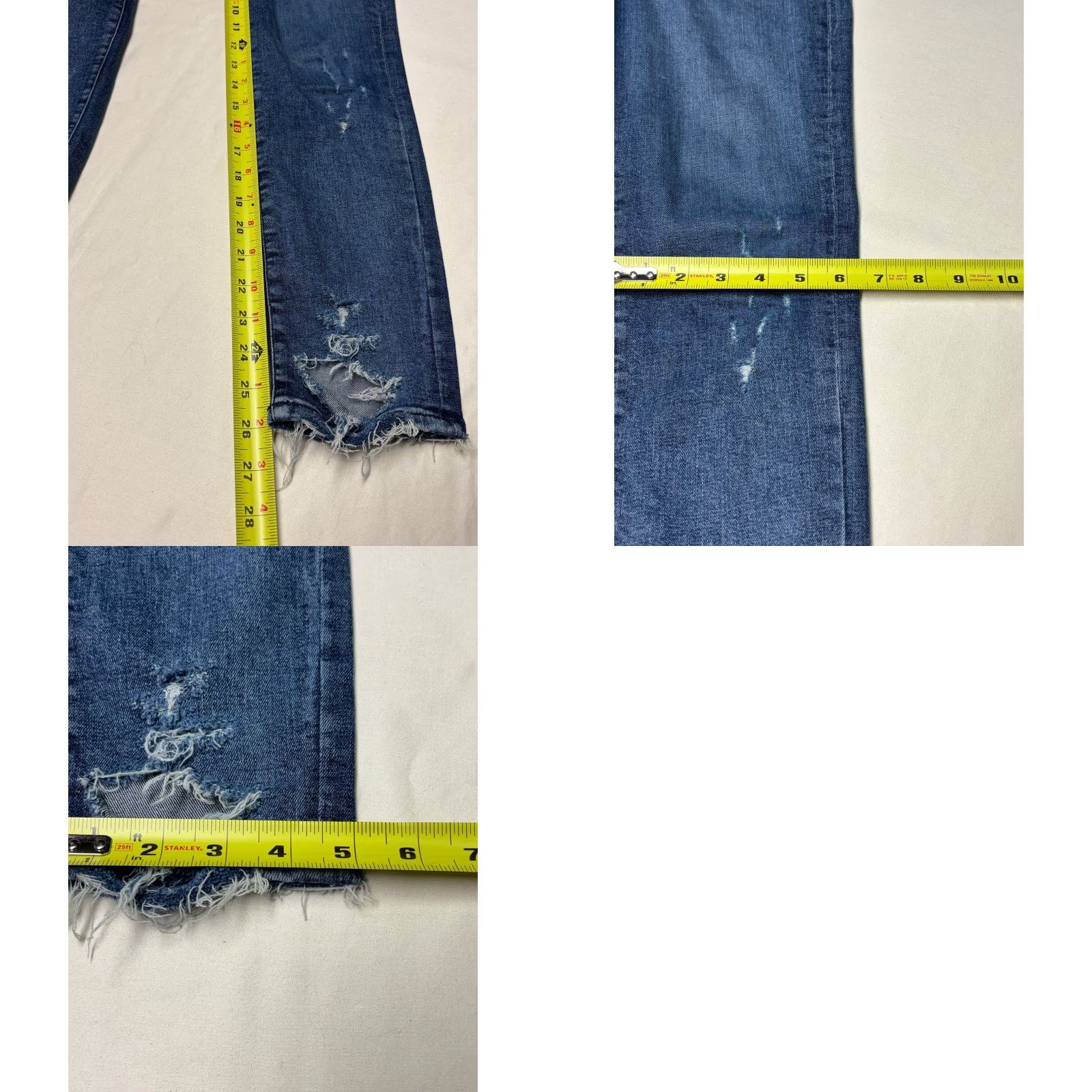 Agolde AGOLDE Jeans 27x26 Premium Skinny Distressed Frayed Hem Dark Wash Denim Size 27" / US 4 / IT 40 - 9 Thumbnail