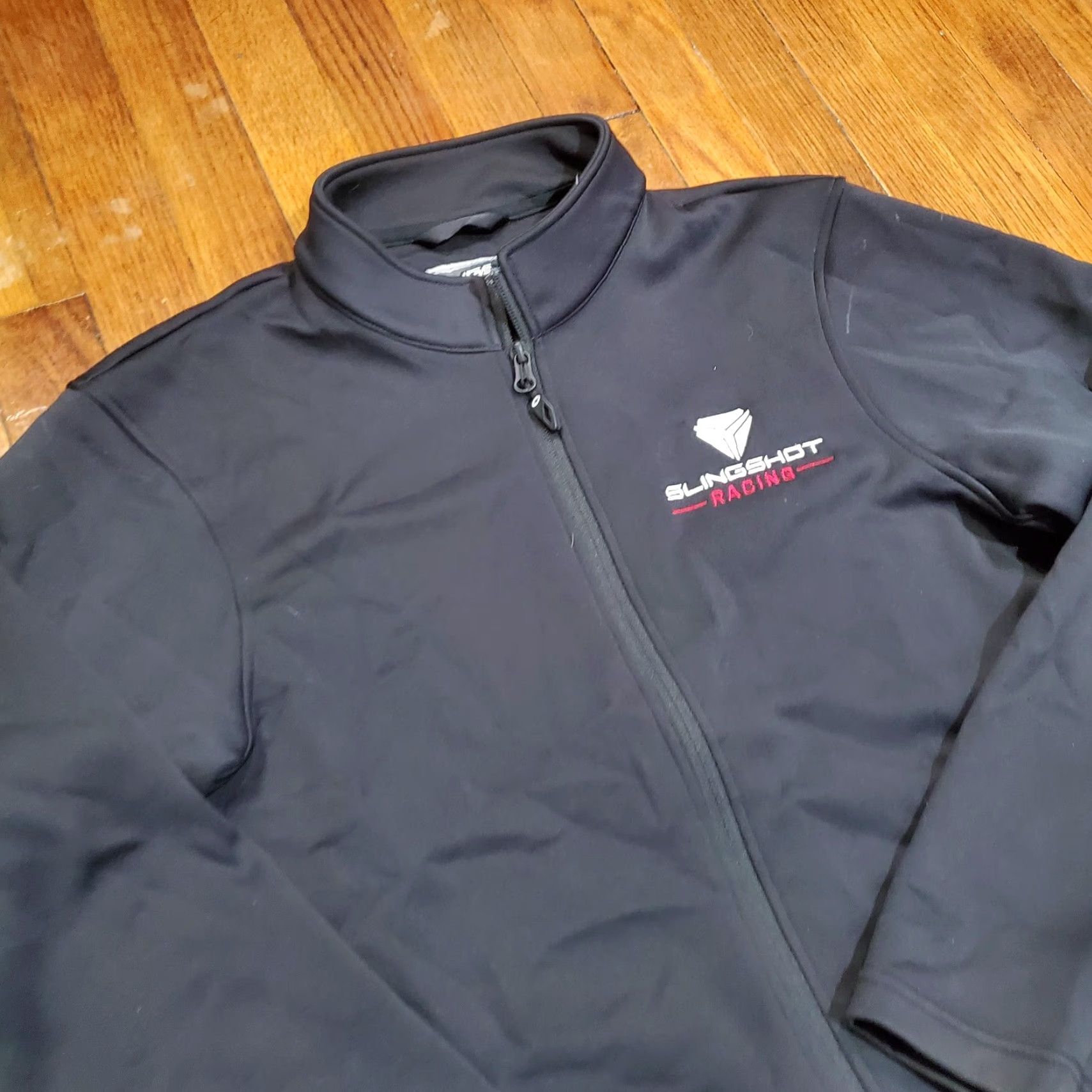 Logo 7 Slingshot Racing Jacket Mens L Black Softshell Full Zip Logo Size US L / EU 52-54 / 3 - 4 Thumbnail
