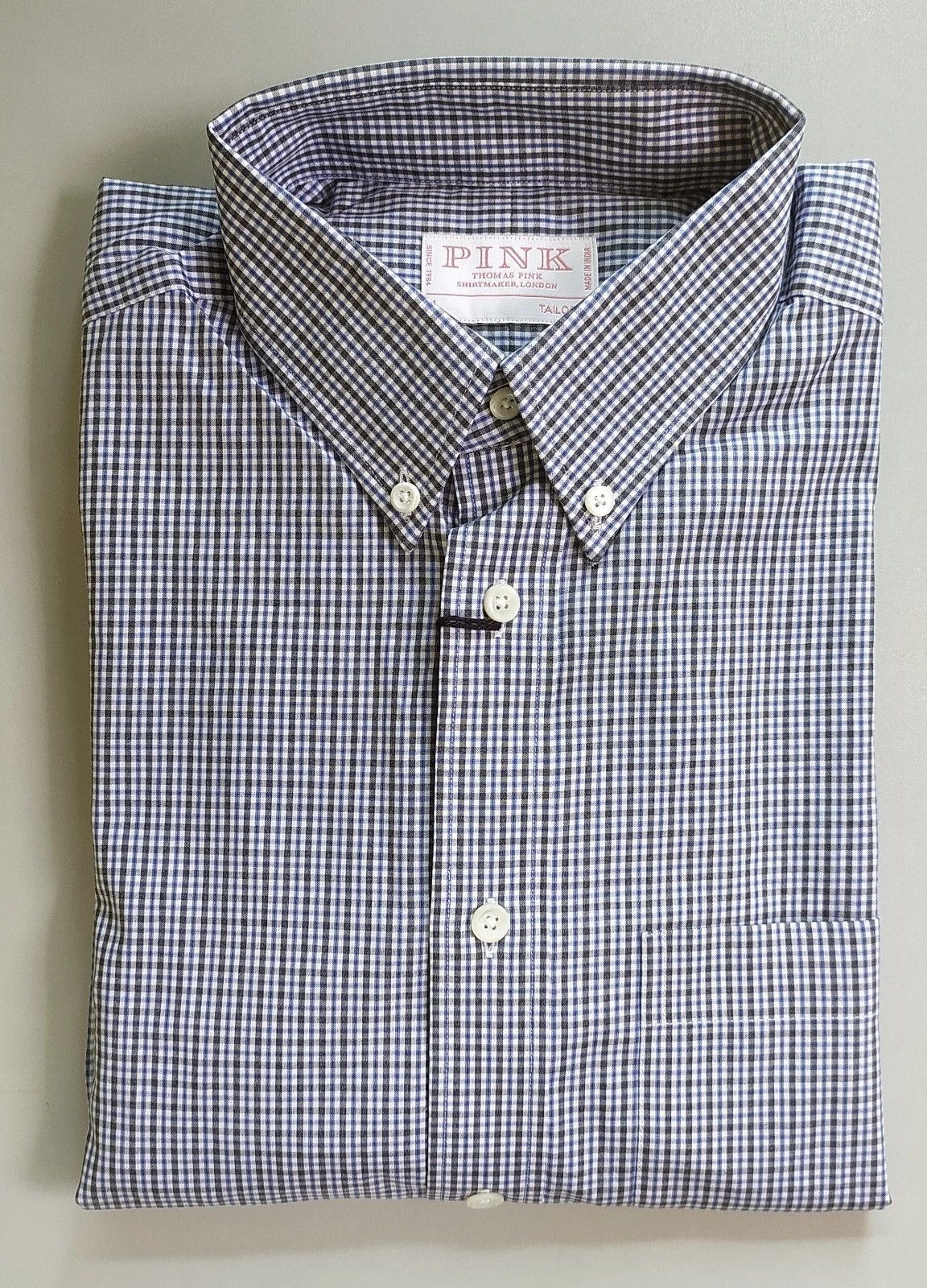 Thomas Pink Thomas Pink Tailored Fit Formal Check Shirt T 0047 Size US M / EU 48-50 / 2 - 1 Thumbnail