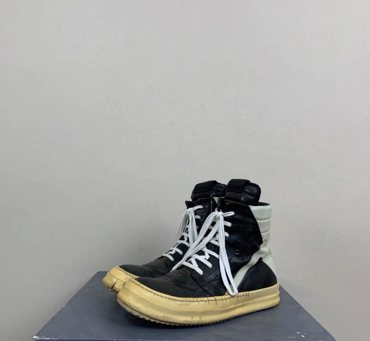 Rick Owens Rick Owens Short-Tongue Studded Sole Geobasket Sneakers Size US 8.5 / EU 41-42 - 2 Thumbnail