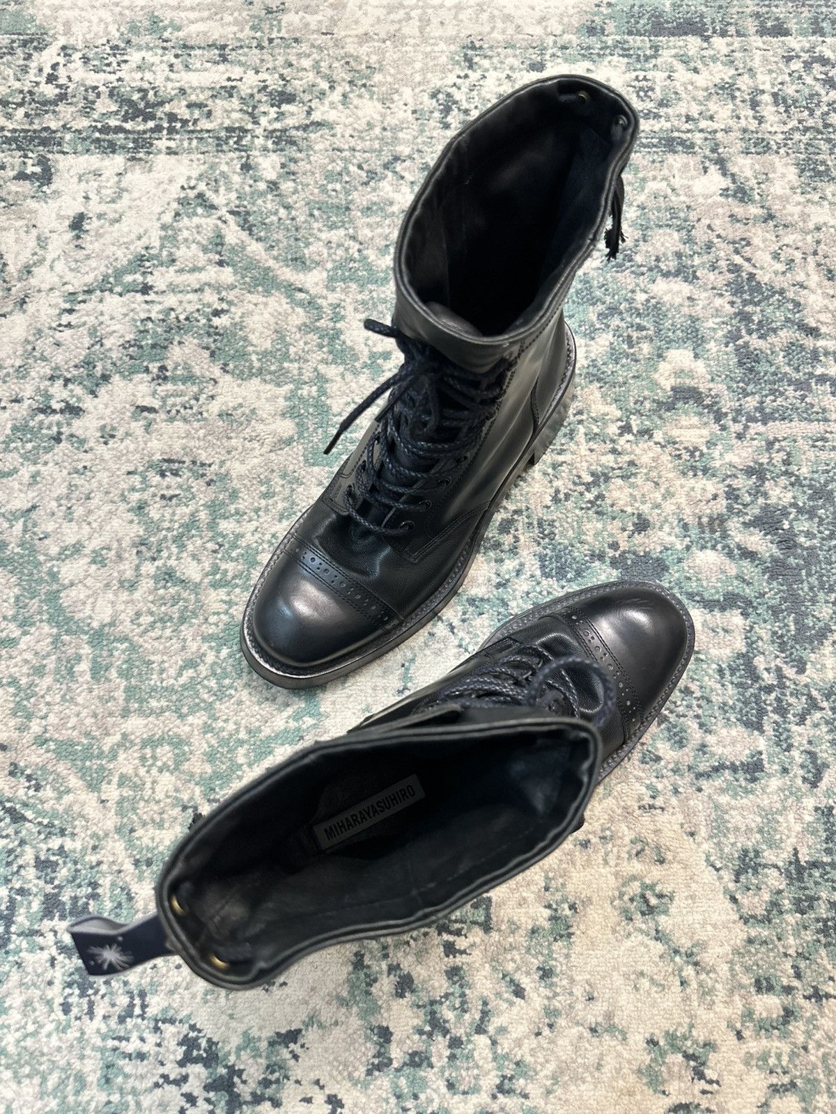Maison MIHARA YASUHIRO Miharayasuhiro Double Layer Leather Combat Boots Size US 6 / EU 39 - 5 Thumbnail