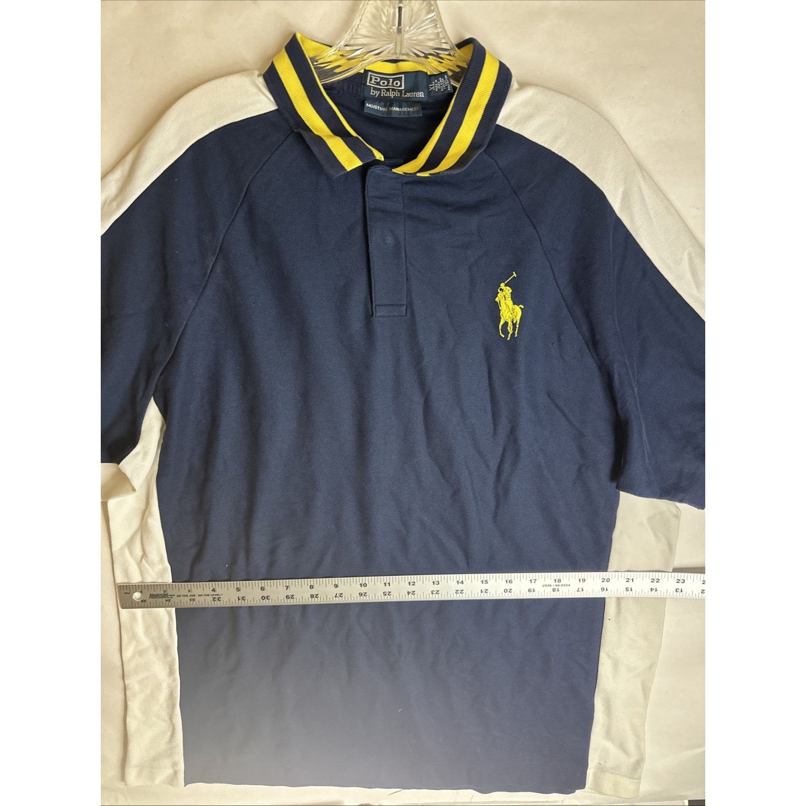 Polo Ralph Lauren Polo Ralph Lauren Polo Shirt Mens XL Blue Yellow Big Pony Size US XL / EU 56 / 4 - 8 Thumbnail
