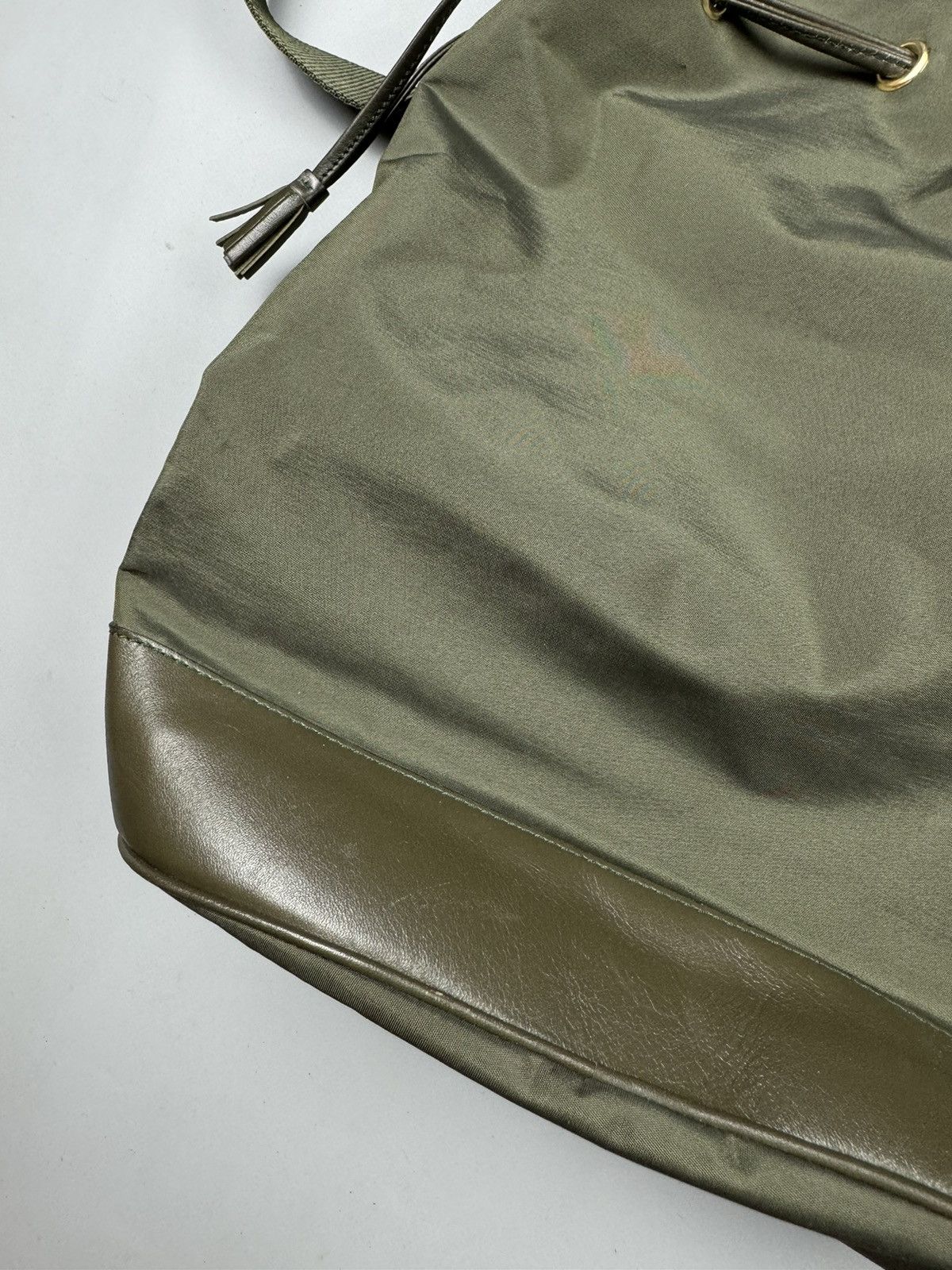 Moschino Moschino Vintage Bucket Redwall Nylon Green Bag Size ONE SIZE - 7 Thumbnail