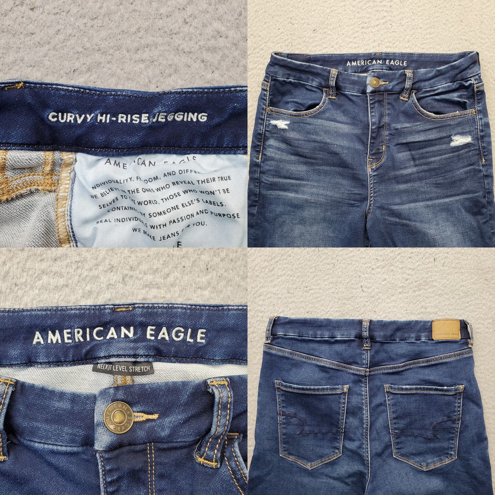 American Eagle Outfitters American Eagle Outfitters Jegging Jeans Womens 10 Blue Denim Curvy High Rise Size 32" / US 10 / IT 46 - 8 Thumbnail