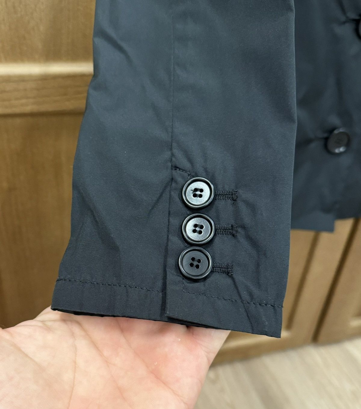 Aspesi Aspesi Black Nylon Light Trench Jacket Size S / US 4 / IT 40 - 2 Thumbnail