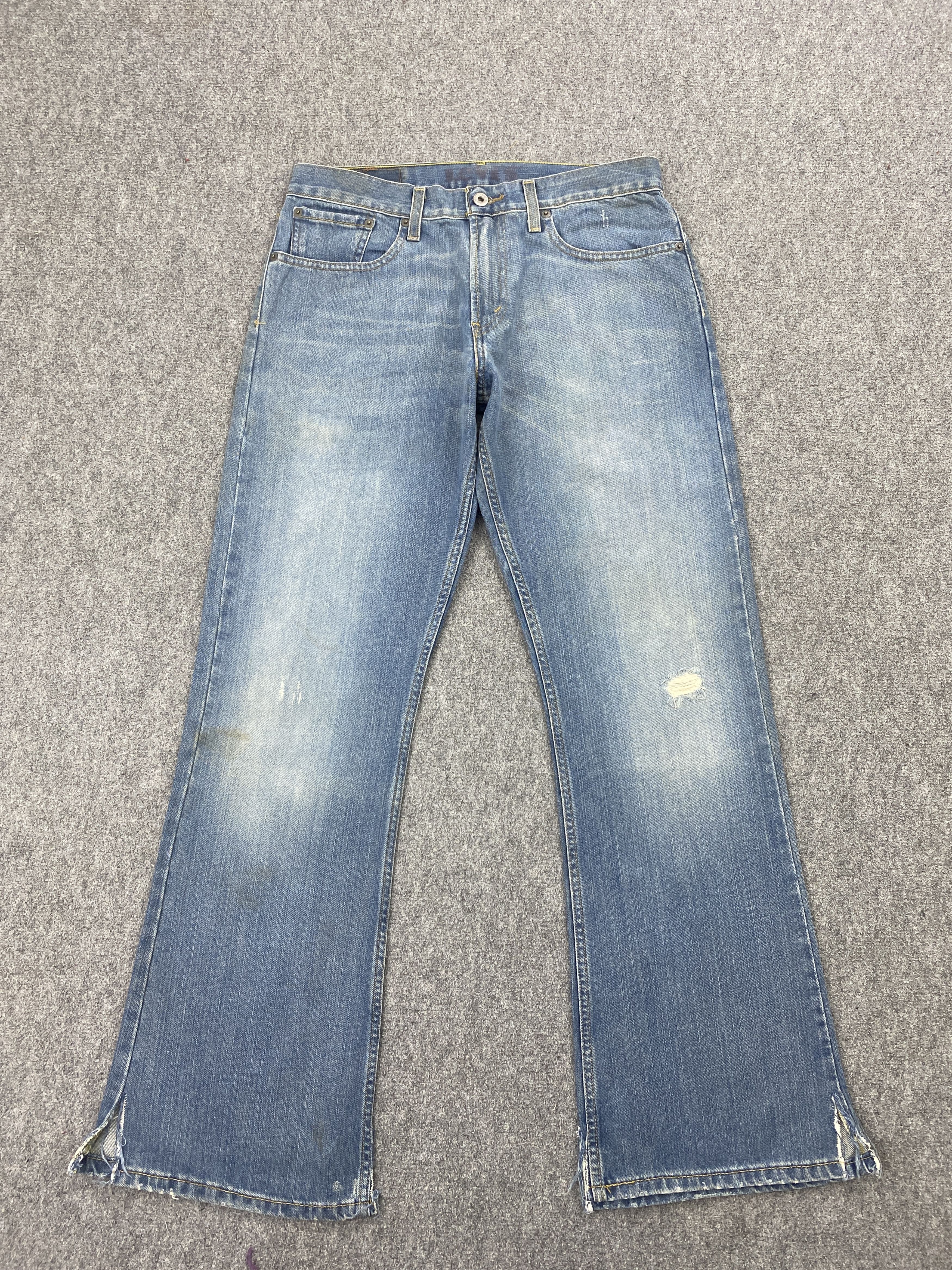 image of Levis x Vintage Levi's 527 Faded Blue Flare Bootcut Jeans in Blue Denim, Men's (Size 31)