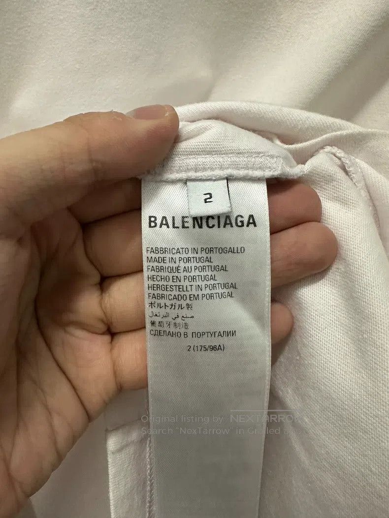 Balenciaga Balenciaga Delete Stripe White Short Sleeve Size US M / EU 48-50 / 2 - 4 Thumbnail