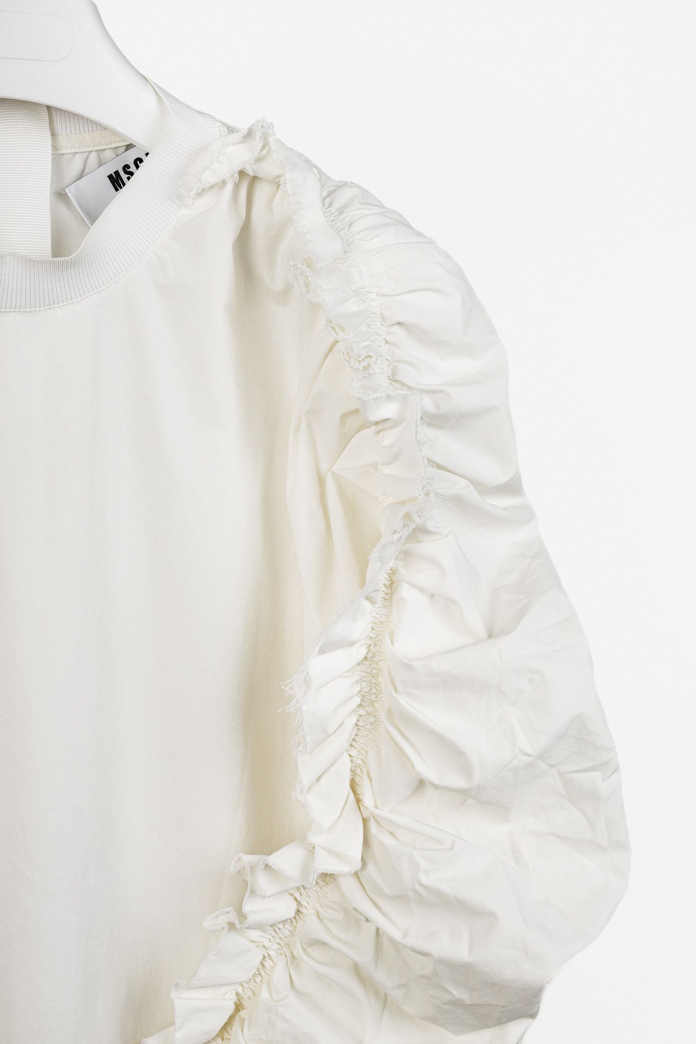 MSGM MSGM Off-White Ruffle Sleeve Blouse Top Size L / US 10 / IT 46 - 5 Thumbnail