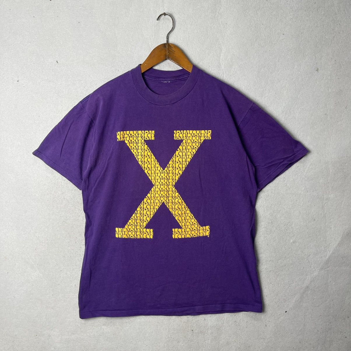 Rap Tees Vintage Malcolm X Big Logo Tee Purple Size US M / EU 48-50 / 2 - 1 Thumbnail