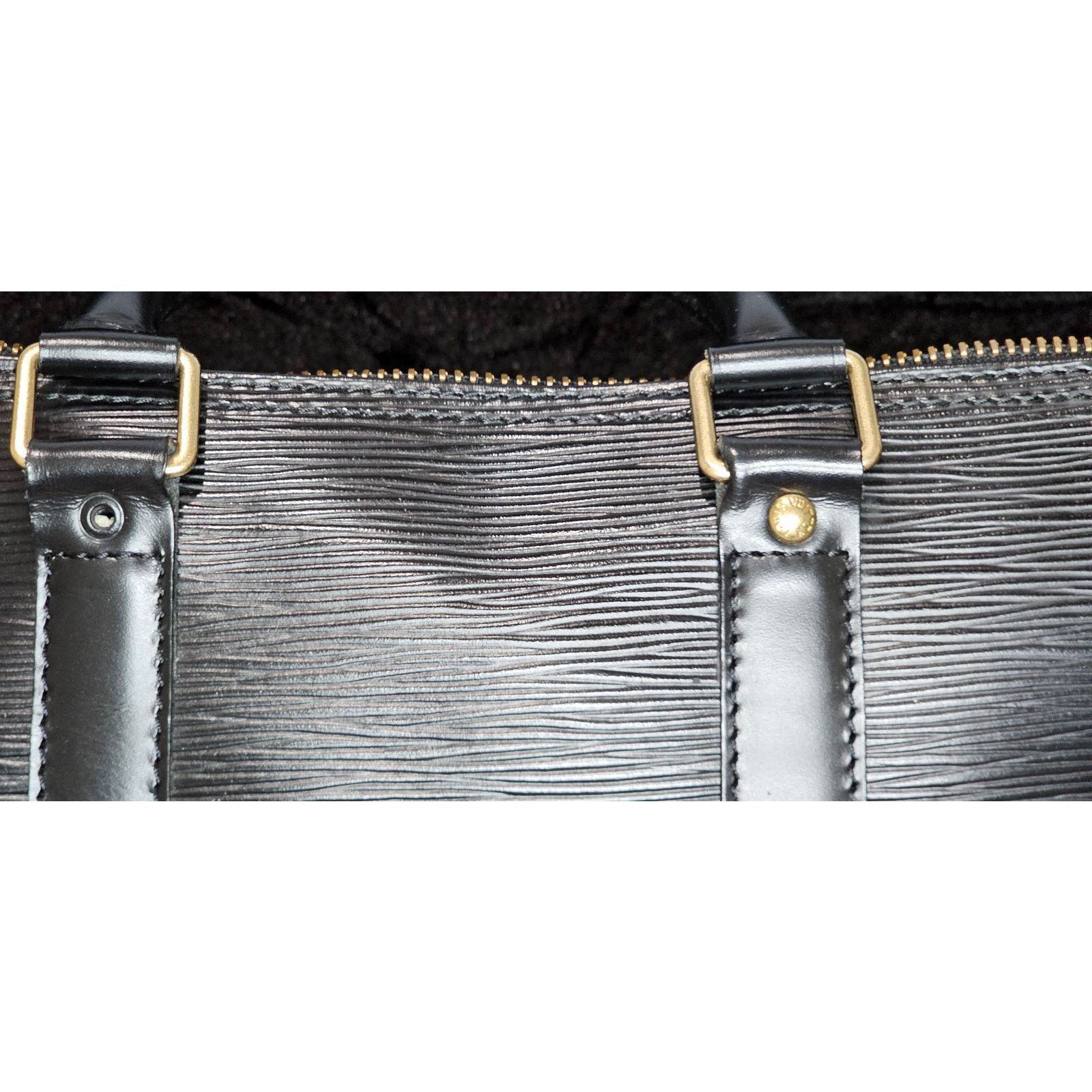 Louis Vuitton LOUIS VUITTON Epi Keepall 45 Boston Bag Black Size ONE SIZE - 12 Thumbnail
