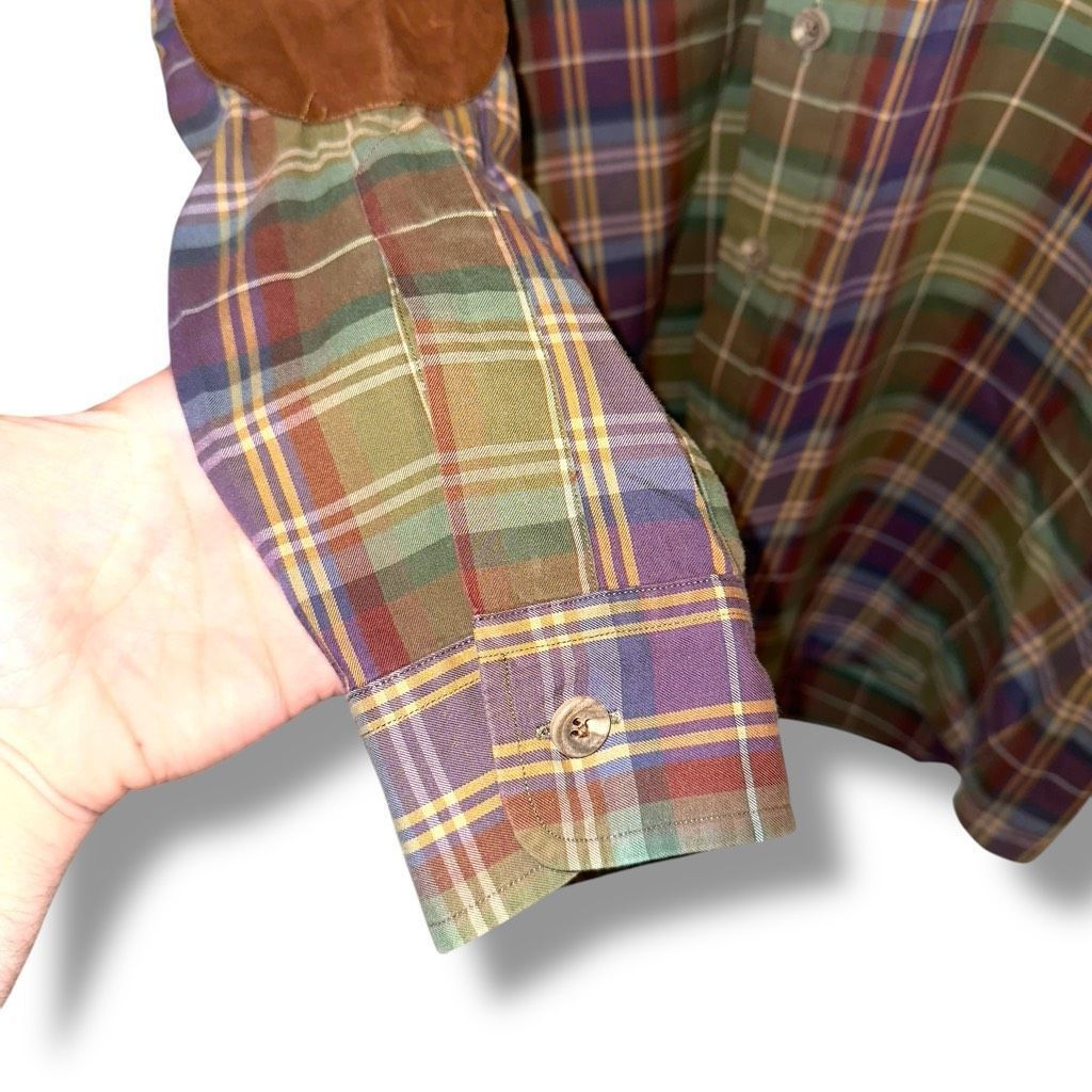 Polo Ralph Lauren Polo Ralph Lauren Plaid Flannel Suede Patch Shooting Bradfor Size US M / EU 48-50 / 2 - 8 Thumbnail