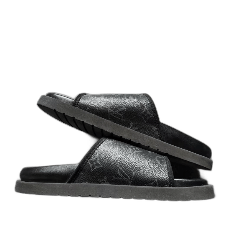 Louis Vuitton Louis Vuitton Miami Black Slide Sandals Size 41-2506 Size US 8 / EU 41 - 1 Thumbnail