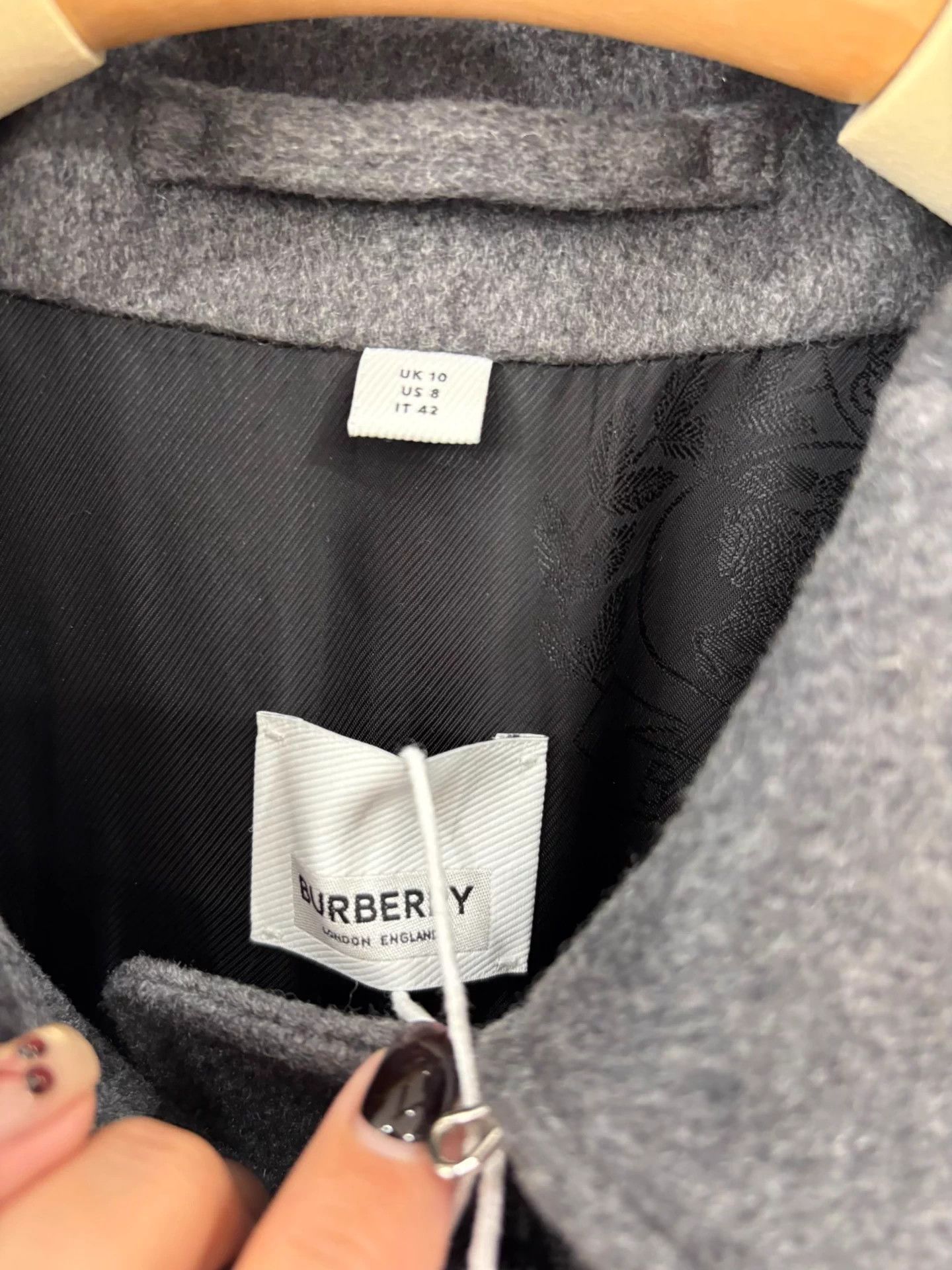 Burberry Burberry Gray Check Cashmere Mid-Length Coat 40 NOS Size M / US 6-8 / IT 42-44 - 6 Thumbnail