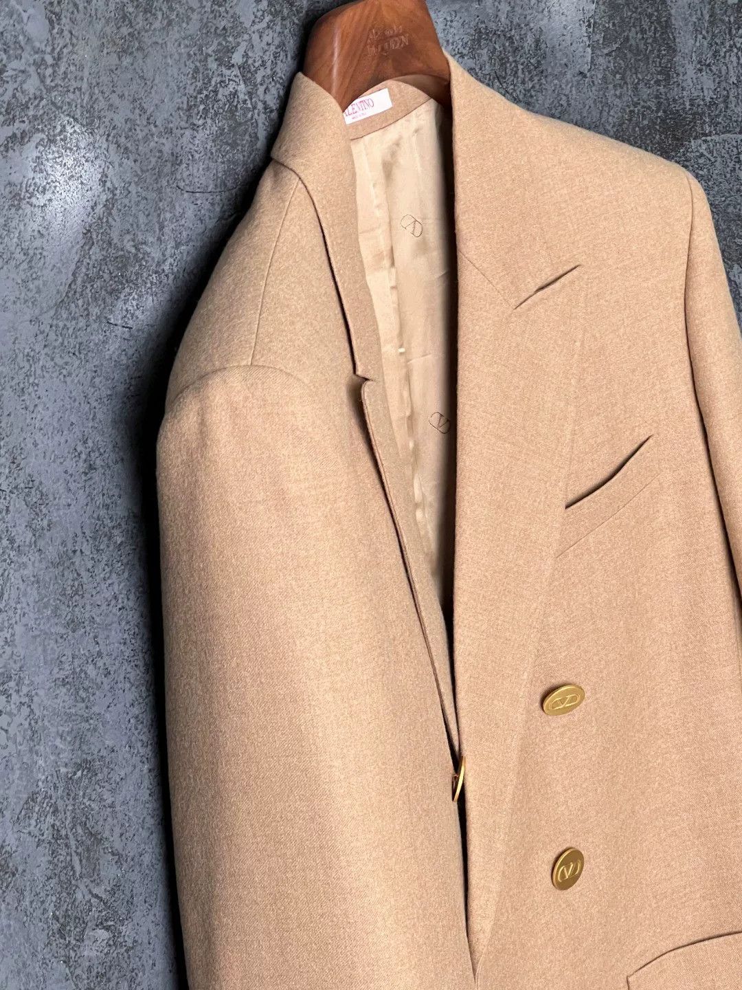 Valentino Valentino Khaki Wool Casual Suit Jacket Size US M / EU 48-50 / 2 - 6 Thumbnail