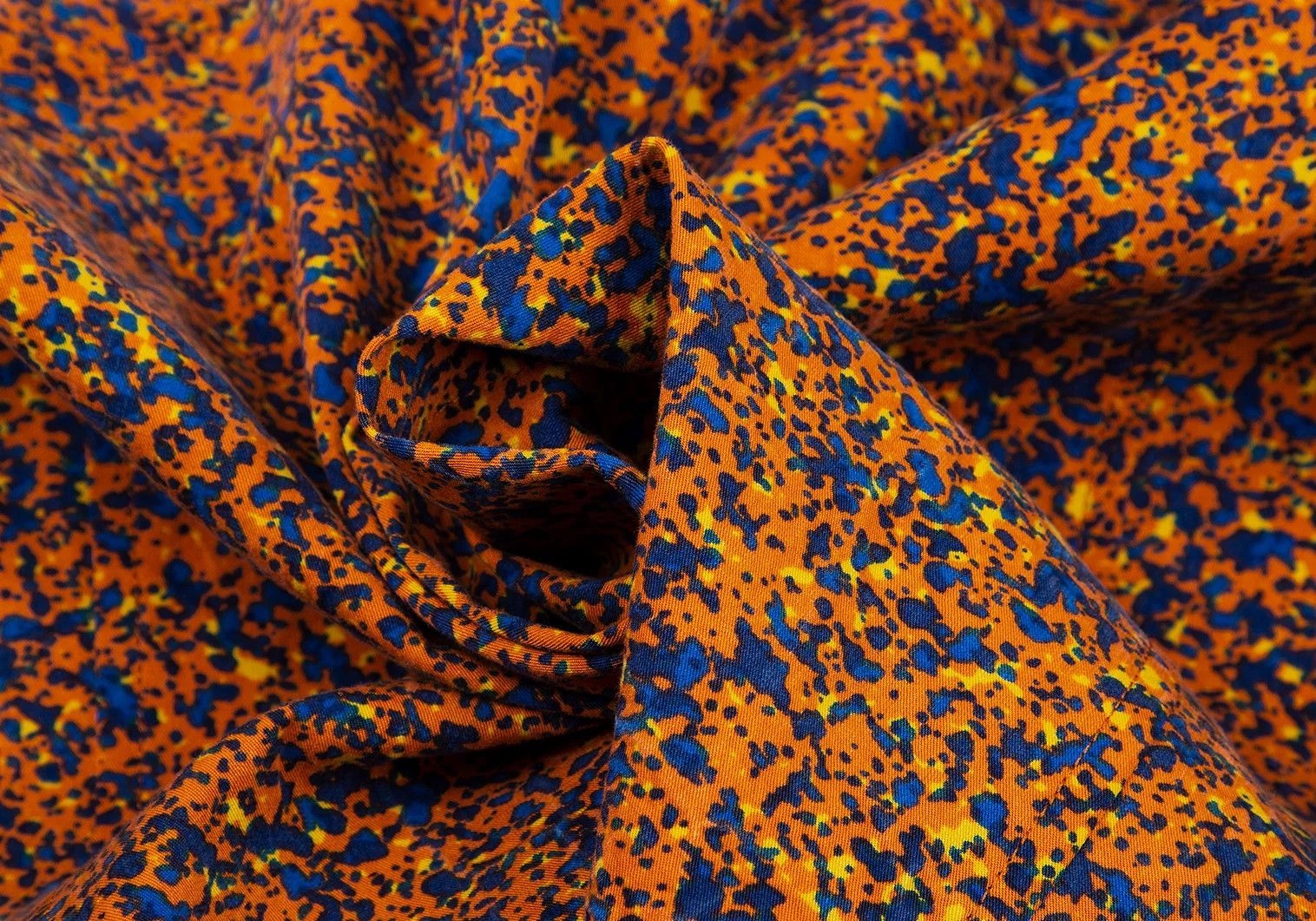 Issey Miyake Lyocell Cotton Marble Print B Jacket in Orange and Blue Size US S / EU 44-46 / 1 - 13 Thumbnail